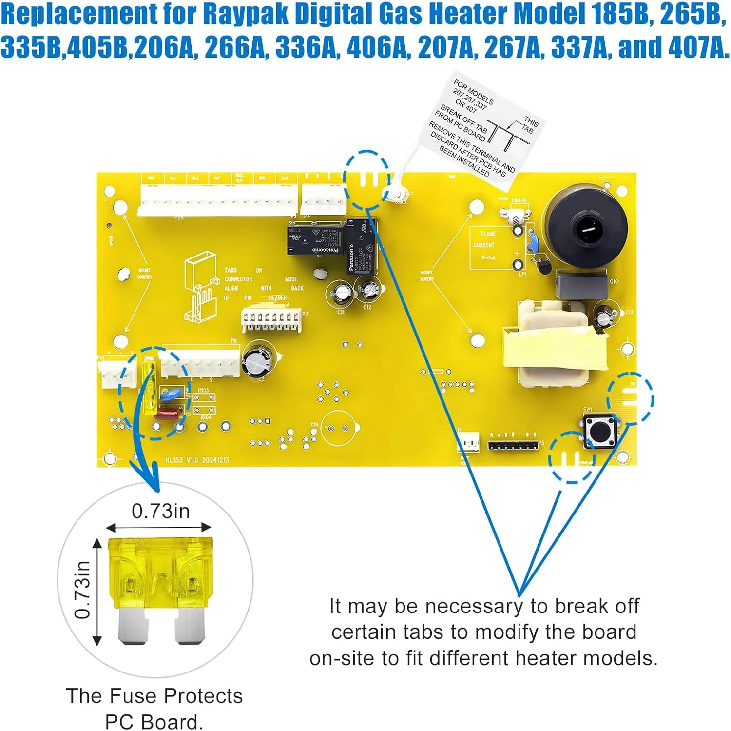 برد کنترل کامپیوتر 013464F جایگزین برای بخاری گازی دیجیتال ریپک