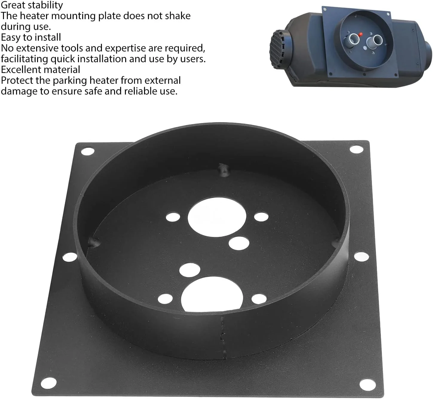 صفحه نصب بخاری، براکت بخاری پارکینگ، صفحه برجک استیل ضد زنگ، 170 X 155 میلی متر برای بخاری Webasto