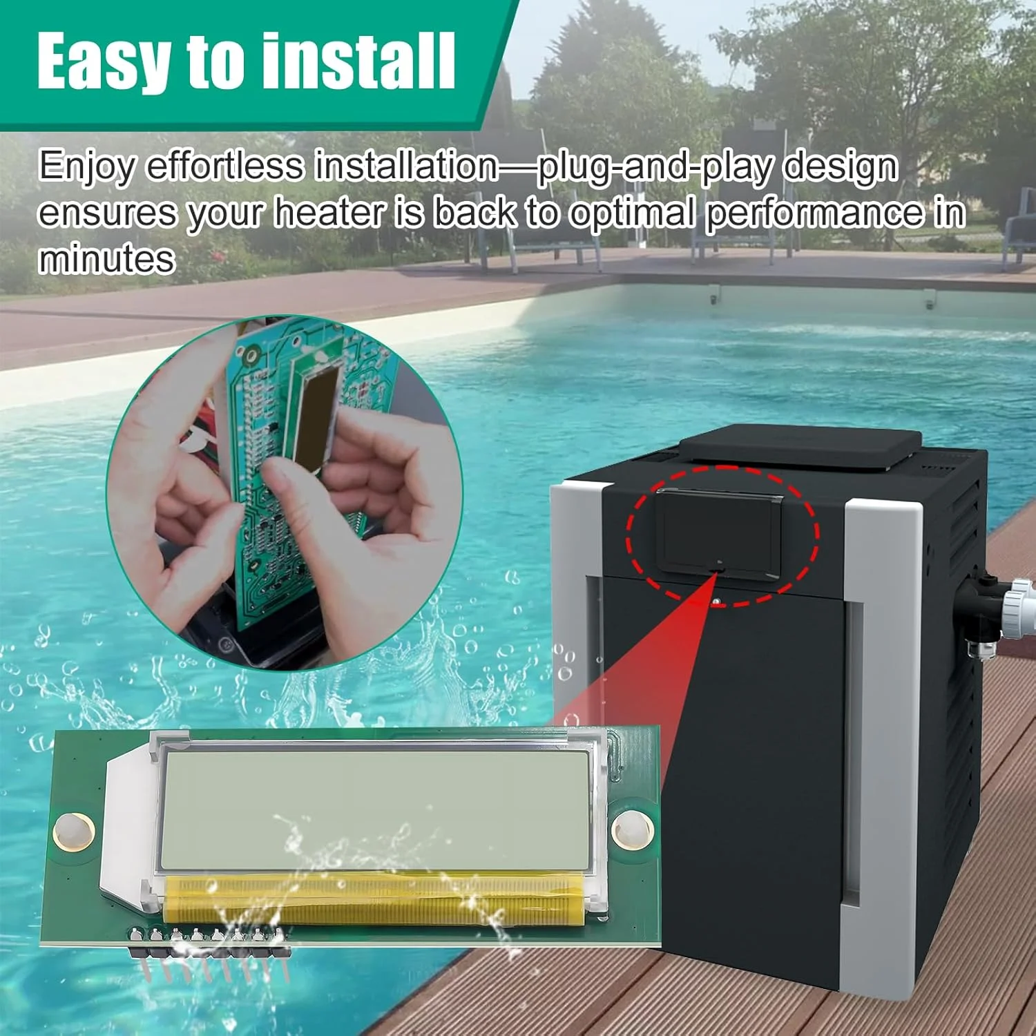 قطعات بخاری استخر 013640F برای مدل های بخاری گازی دیجیتال Raypak مدل 185B، 265B، 335B، 405B، 206A، 266A، 336A، 406A، 207A، 267A، 337A و 407A