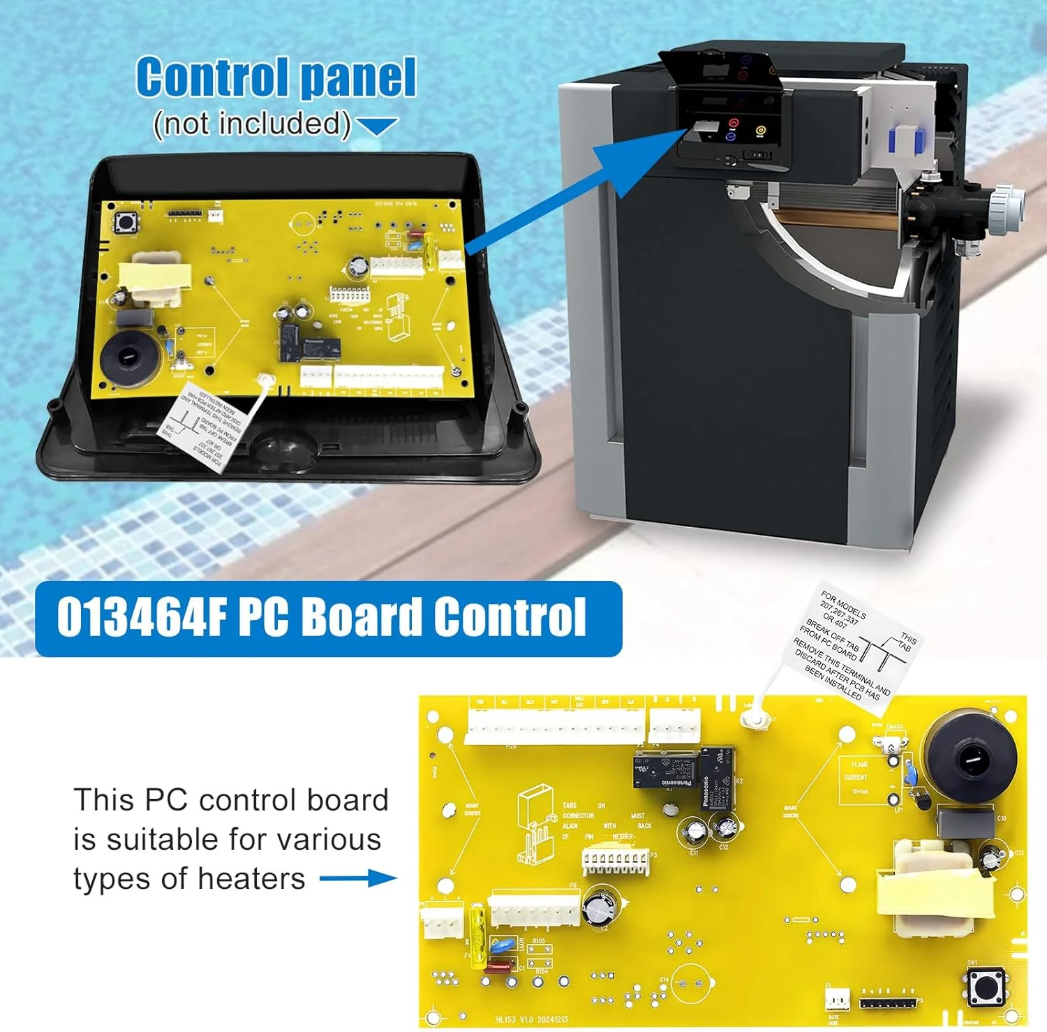 برد کنترل کامپیوتر 013464F جایگزین برای بخاری گازی دیجیتال ریپک