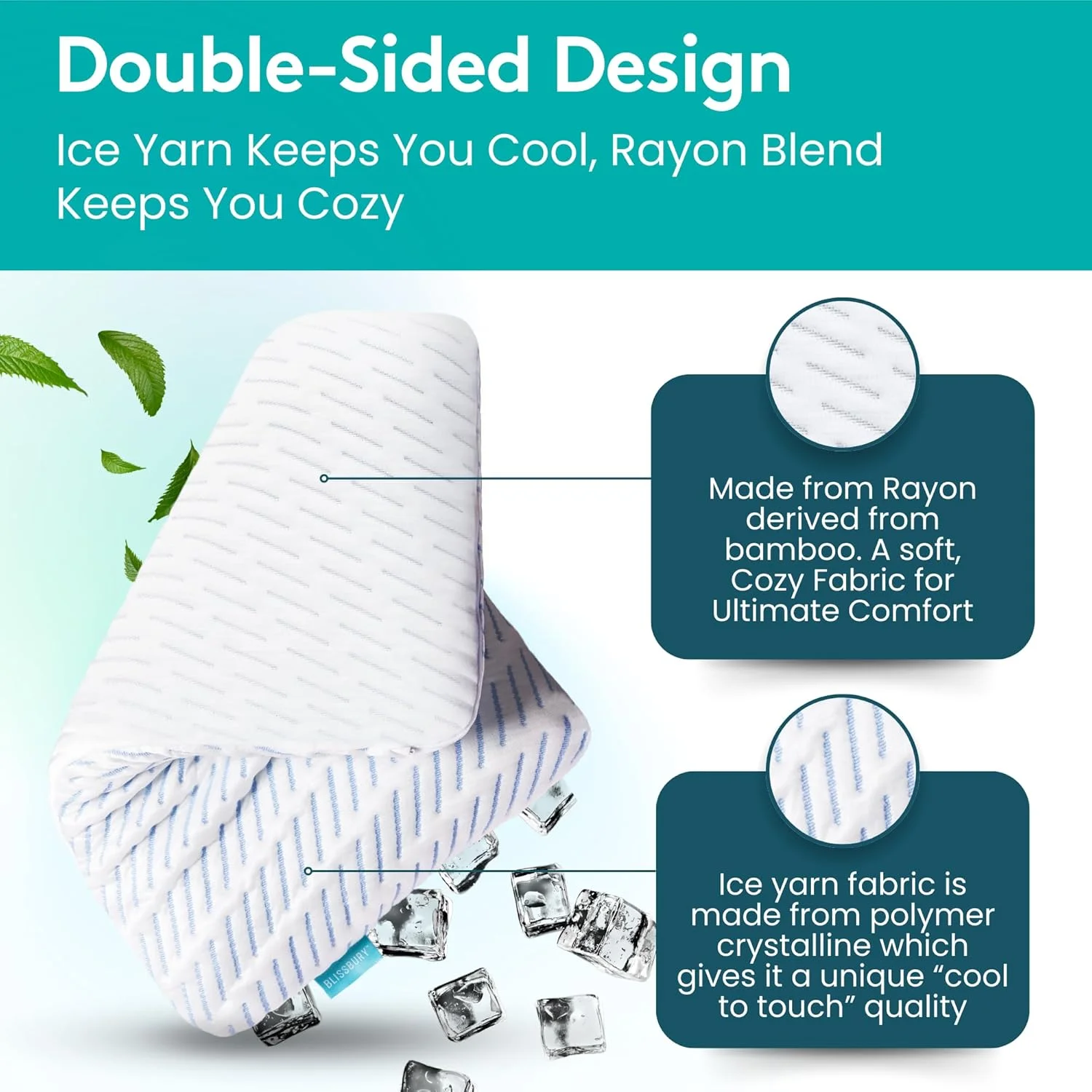 بالش فوق العاده نازک خنک کننده 6.6 سانتی متری BLISSBURY برای خواب | بالش تخت برای کسانی که روی شکم و پشت می خوابند | بالش خواب مموری فوم خنک کننده برای خوابیدن روی شکم | روکش بالش Cool-Tech قابل جابجایی بالش فوق العاده نازک خنک کننده 6.6 سانتی متری BLISSBURY برای خواب | بالش تخت برای کسانی که روی شکم و پشت می خوابند | بالش خواب مموری فوم خنک کننده برای خوابیدن روی شکم | روکش بالش Cool-Tech قابل جابجایی