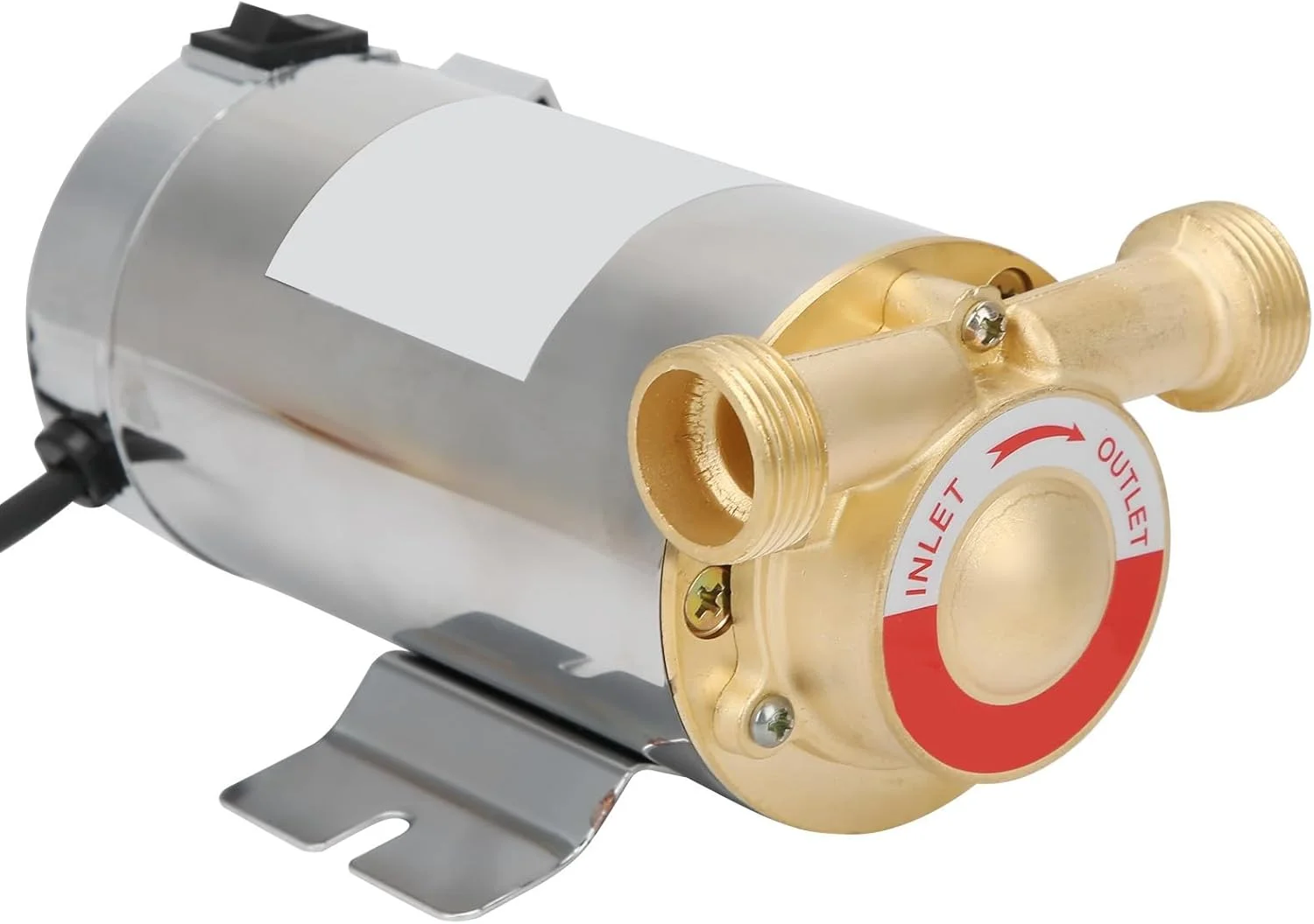 پمپ افزایش فشار ViaGasaFamido، پمپ کوچک اتوماتیک خانگی برای دوش، بخاری، کیت پمپ تامین کننده بخاری 100 وات WG-100 حداکثر 12 لیتر در دقیقه برای اتاق دوش، باغ با سوئیچ (دوشاخه بریتانیا 220 ولت)