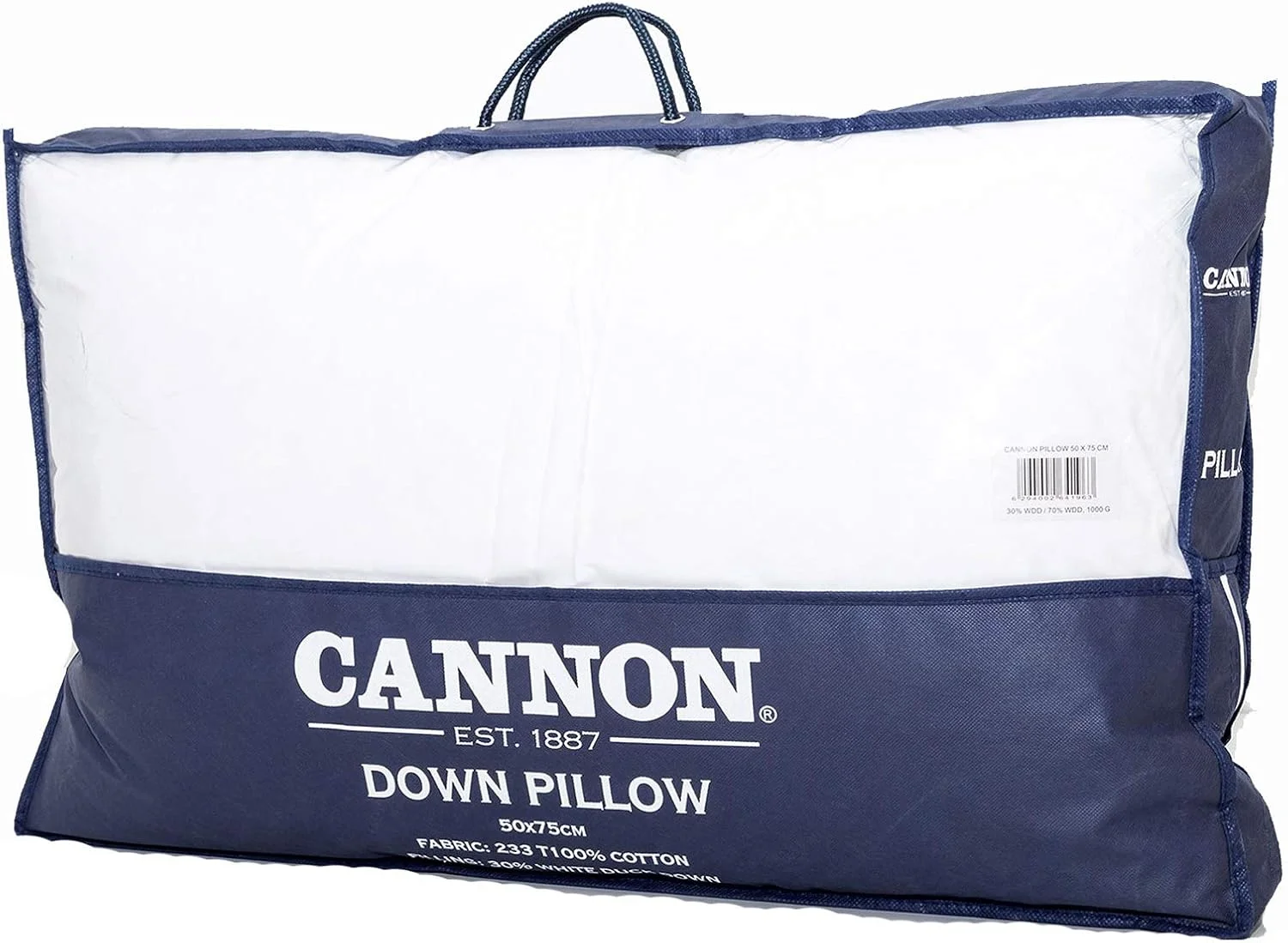 بالش تخت خواب کنون (سفید، 75x50 سانتی متر، کینگ)