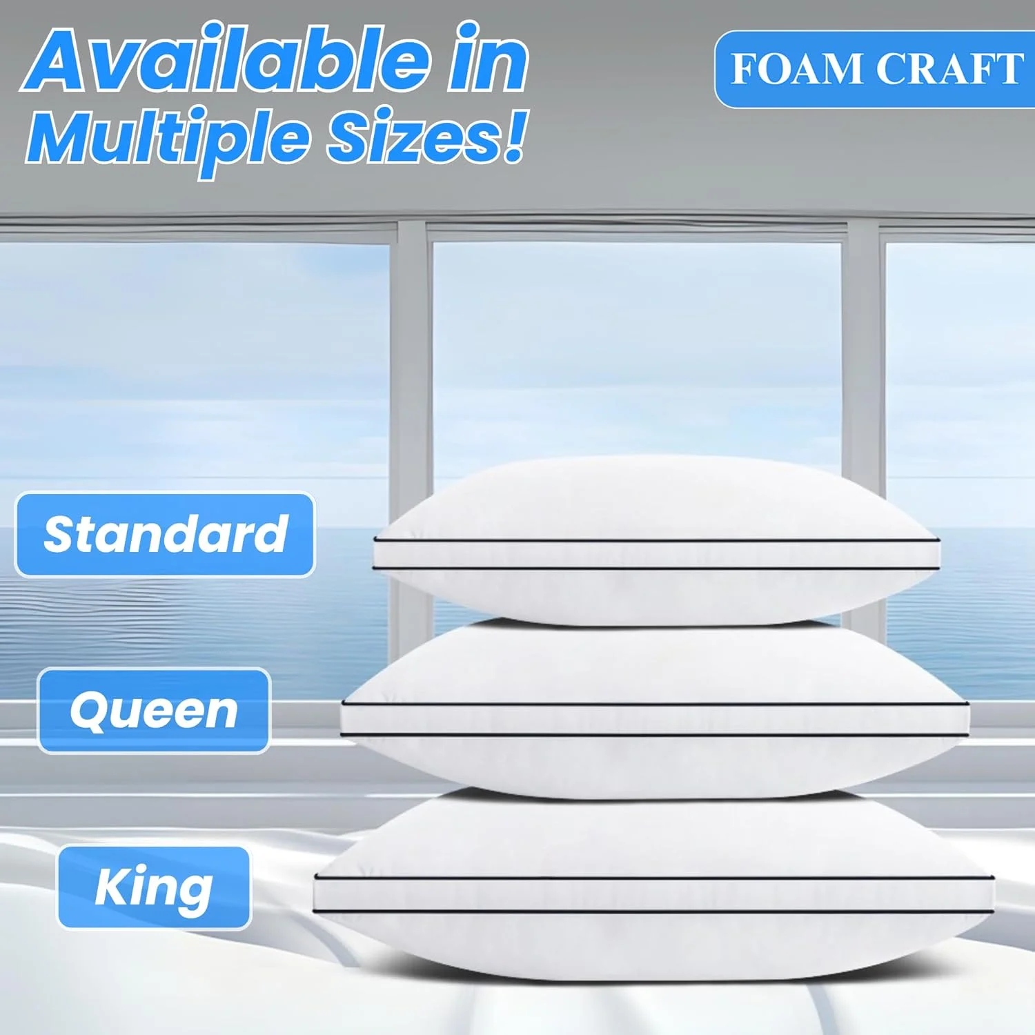 بالش خنک کننده برای خواب پهلو، تسکین درد گردن و شانه | بسته 2 عددی بالش ضد خر و پف جایگزین پر | بالش های با کیفیت هتل با لبه تقویت شده برای خواب شکم - سایز کوئین (50 در 75 سانتیمتر)