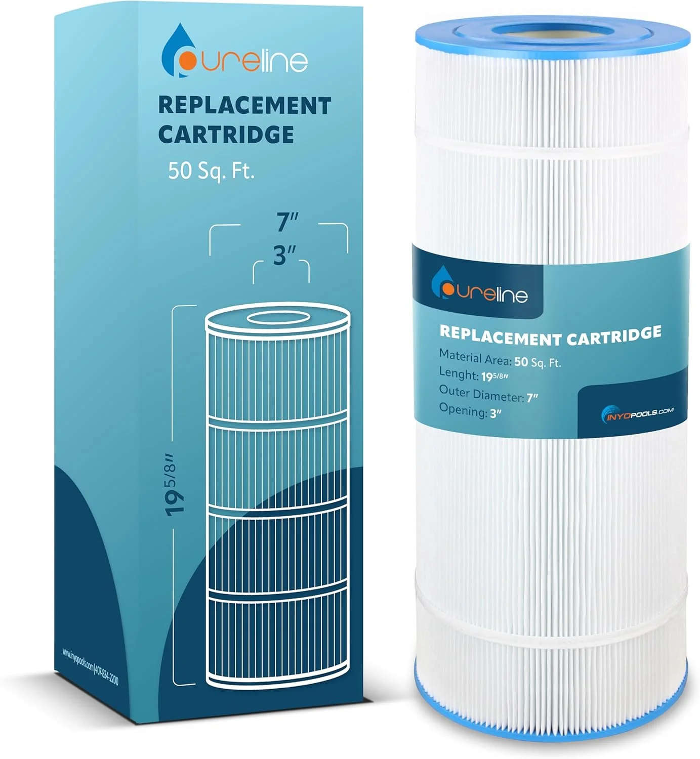 فیلتر کارتریجی جایگزین استخر Pureline با مساحت 50 فوت مربع، سازگار با Hayward XC500, C-7656, Hayward Star Clear C-500 فیلتر کارتریجی جایگزین استخر Pureline با مساحت 50 فوت مربع، سازگار با Hayward XC500, C-7656, Hayward Star Clear C-500