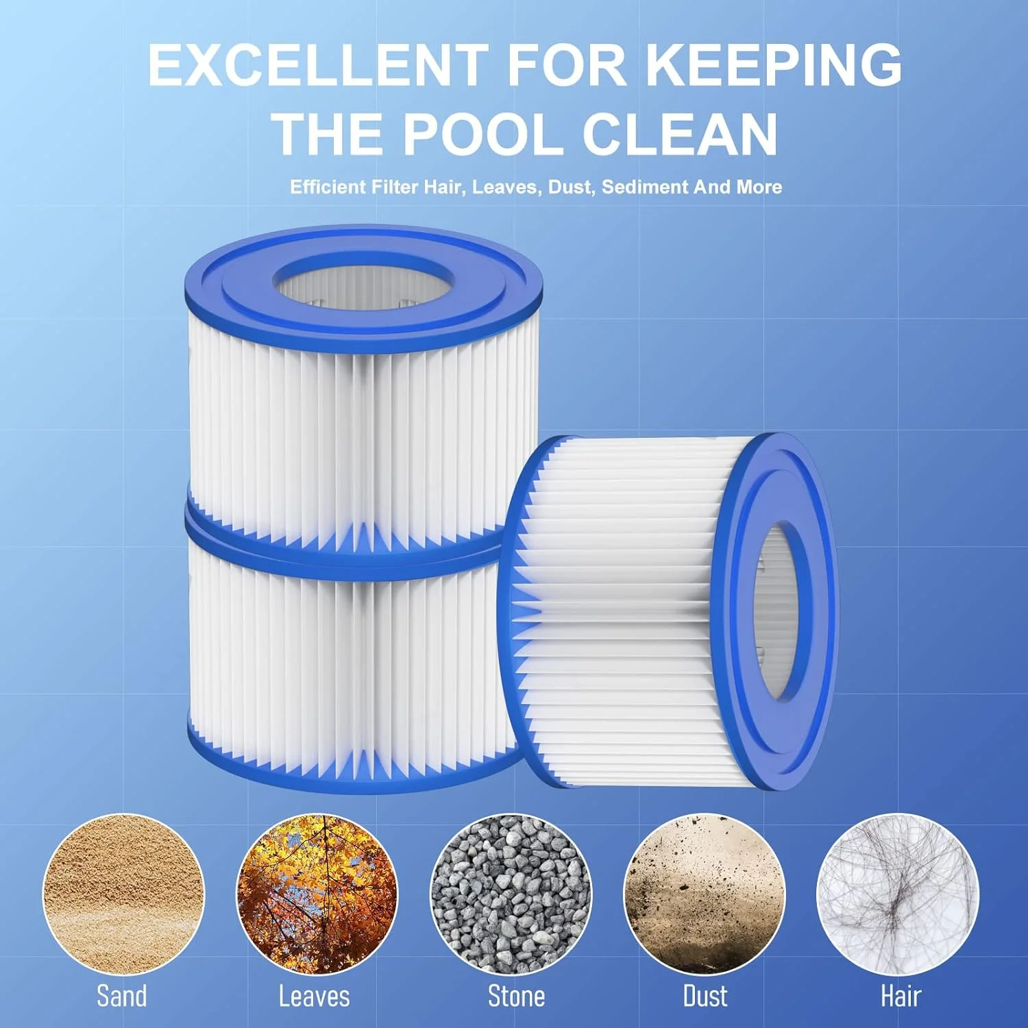 کارتریج فیلتر وان آب گرم ویکمونز نوع VI سازگار با بست وی، لیزی اسپا، کولمن سالو اسپا 90352E، 58323E، پمپ استخر شنا 58323، بسته 12 عددی کارتریج فیلتر وان آب گرم ویکمونز نوع VI سازگار با بست وی، لیزی اسپا، کولمن سالو اسپا 90352E، 58323E، پمپ استخر شنا 58323، بسته 12 عددی