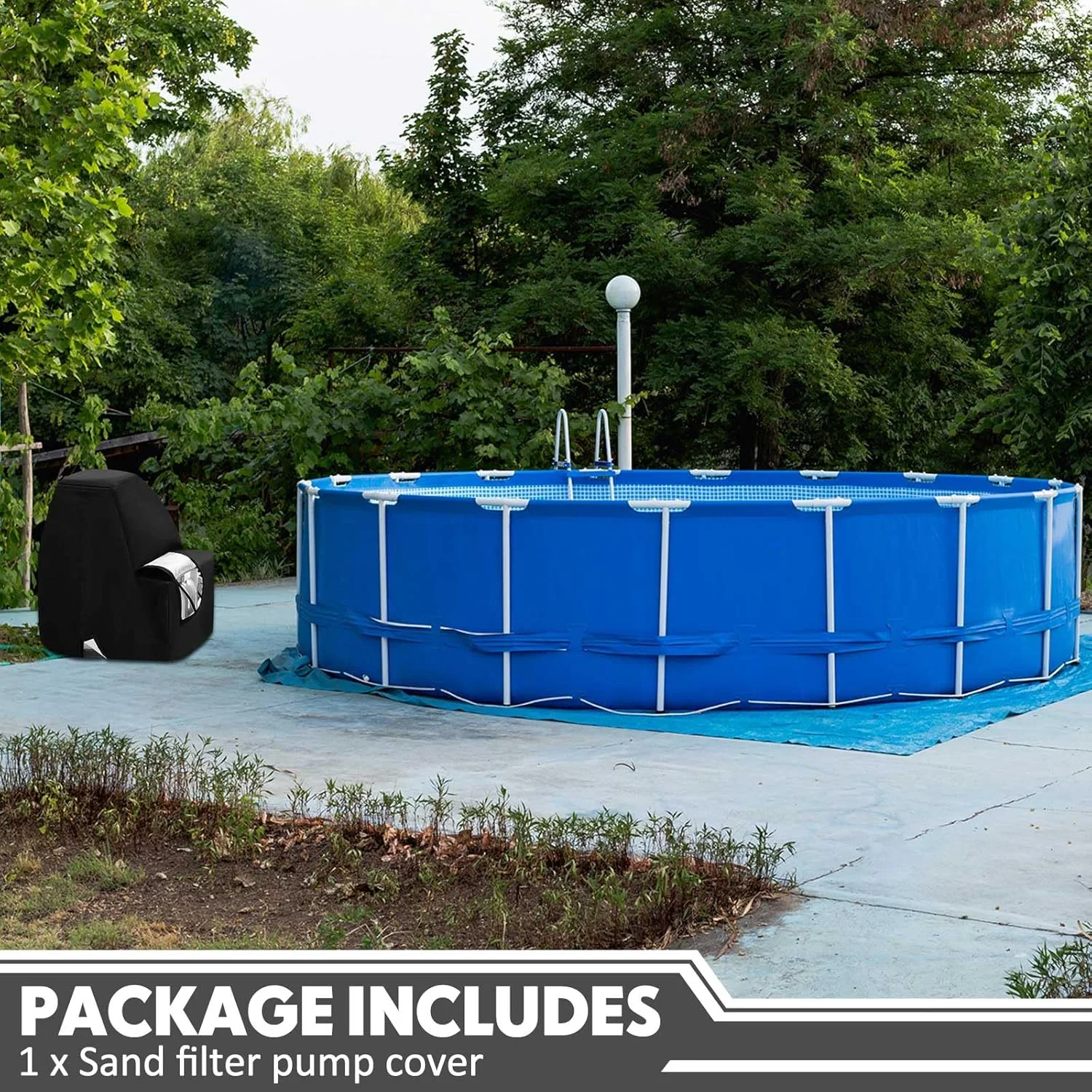 روکش پمپ فیلتر شنی ضد آب Wesnoy - روکش پمپ استخر 16 اینچی - مقاوم در برابر اشعه ماوراء بنفش - پارچه آکسفورد 600D روکش پمپ فیلتر شنی ضد آب Wesnoy - روکش پمپ استخر 16 اینچی - مقاوم در برابر اشعه ماوراء بنفش - پارچه آکسفورد 600D