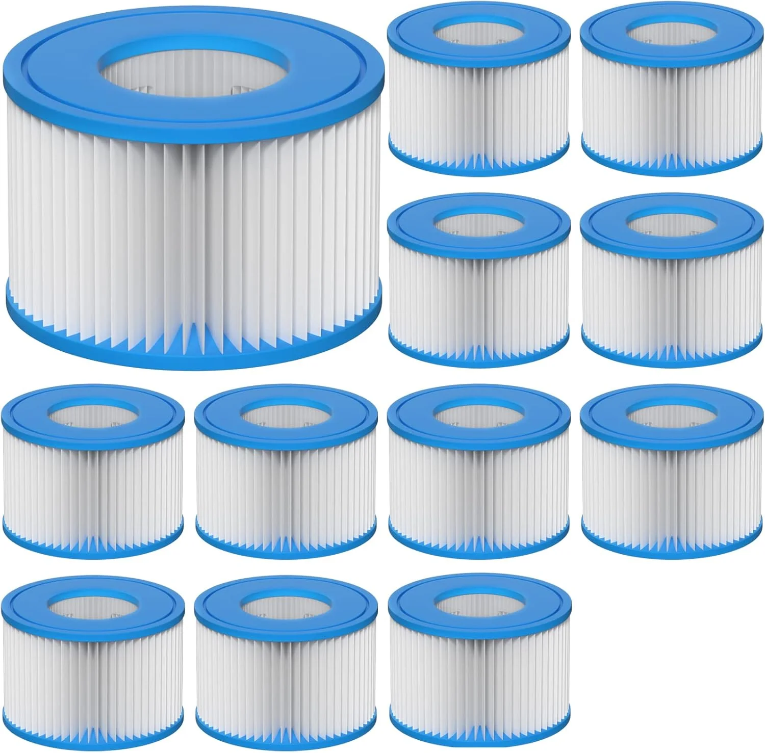 کارتریج فیلتر وان آب گرم نوع VI سازگار با Lay-Z-Spa، Coleman SaluSpa 90352E، 58323E، 58323 پمپ استخر، بسته 12 عددی