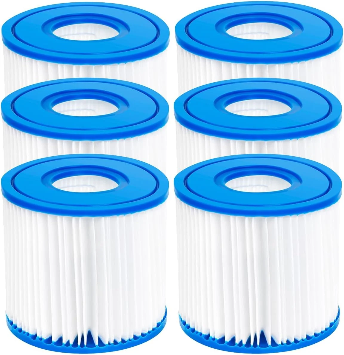 فیلتر استخر جایگزین WuYan بسته 6 عددی برای مدل D، مناسب برای Summer Waves P57100102 SFS-350, RP-350, RP-400, RP-600, RX-600, SFS-600