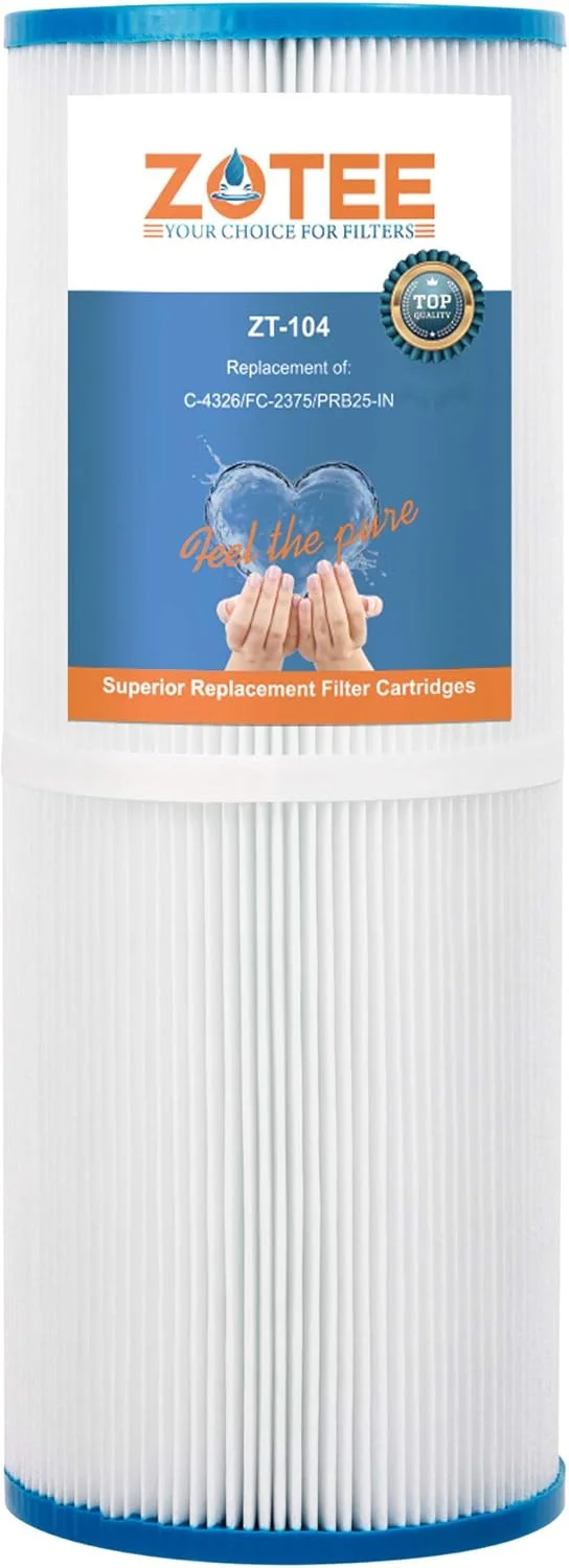 کارتریج فیلتر اسپا ZOTEE PRB25-IN سازگار با C-4326، Darlly 42513، Guardian 413-106، Filbur FC-2375، Pentair R173429، 3005845، 17-2327، 100586، 33521، 25392، 817-2500، فیلترهای اسپا Hot Springs، بسته 1 عددی