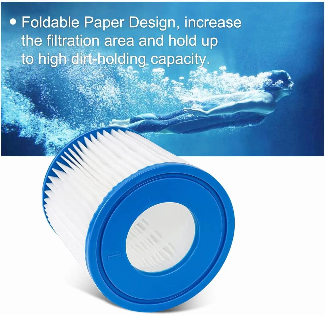 فیلتر کارتریجی استخر YanBan سازگار با پمپ فیلتر Best-Way 58381، بسته 4 عددی فیلتر جایگزین سازگار با Flowclear فیلتر کارتریجی استخر YanBan سازگار با پمپ فیلتر Best-Way 58381، بسته 4 عددی فیلتر جایگزین سازگار با Flowclear