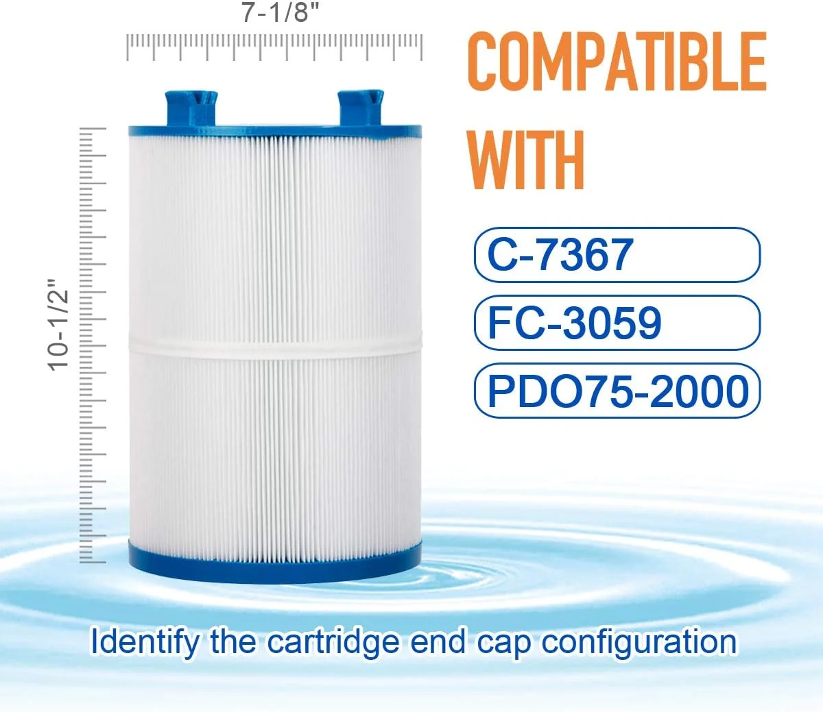 کارتریج فیلتر استخر و اسپا ZOTEE جایگزین Unicel C-7367، Pleatco PDO75-2000، Filbur FC-3059، Tier1 PAS-1223، Dimension One 1561-00، فیلتر آب پلیسه دار برای کاهش آلاینده های آب