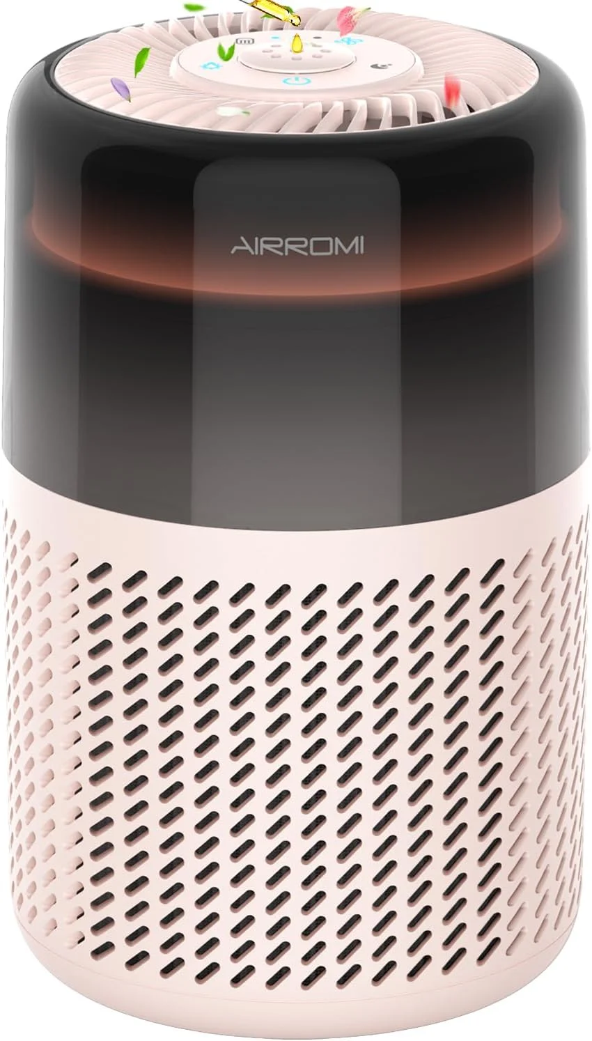 دستگاه تصفیه هوا AIRROMI مناسب اتاق خواب و منزل، دارای فیلتر HEPA، پوشش دهی تا 51 متر مربع، عملکرد بی صدا با ورودی 360 درجه، دارای اسفنج معطر برای خواب بهتر، چراغ خواب، فیلتر دود، شوره حیوانات خانگی، آلرژی، گرد و غبار، مدل A2005 بژ