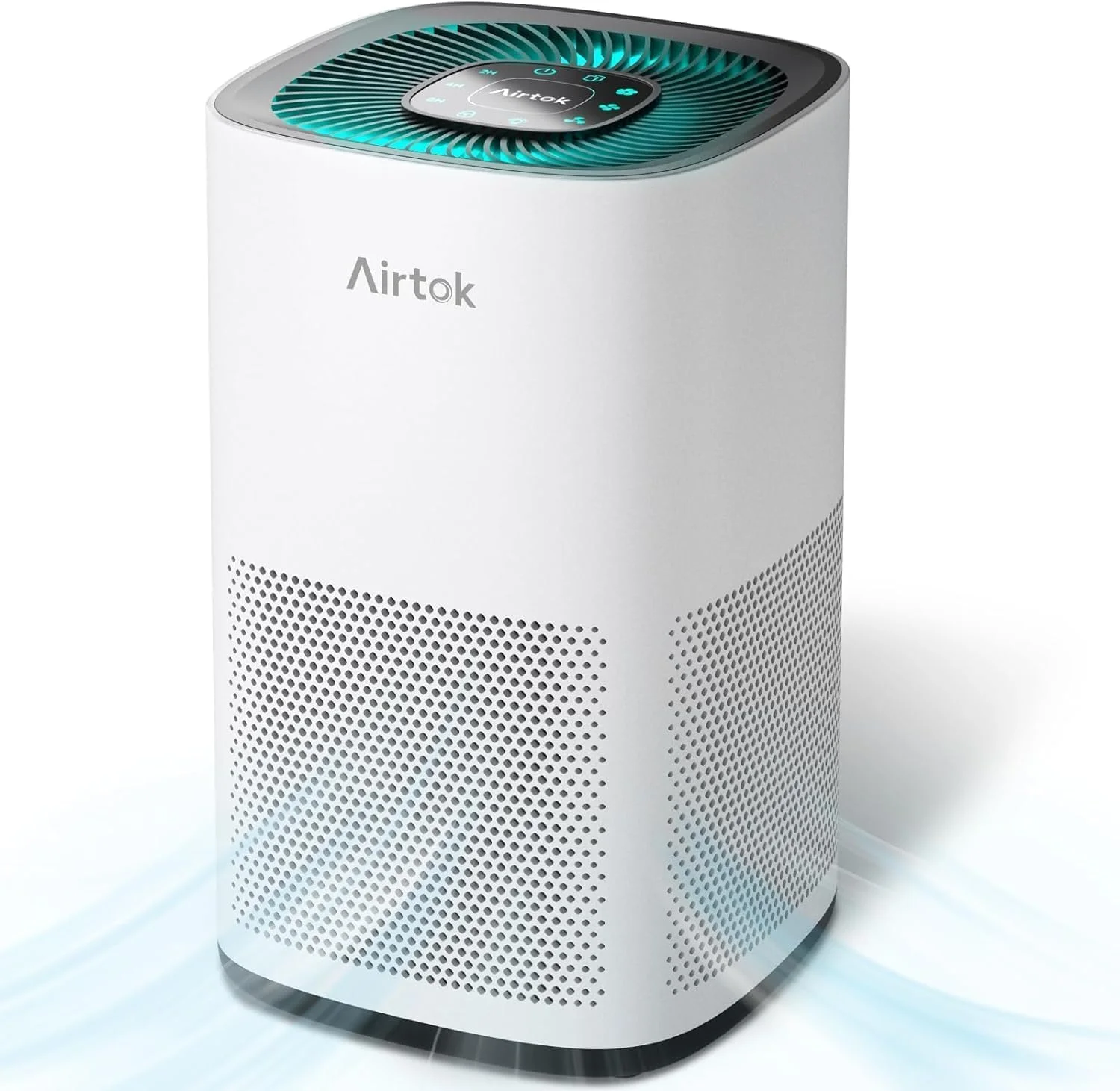دستگاه تصفیه هوا AIRTOK مناسب اتاق بزرگ با فیلتر HEPA H13 برای اتاق خواب و منزل - تصفیه کننده هوا برای آلرژی، حیوانات خانگی، دود، کپک، گرد و غبار، شوره و بو، پوشش حداکثر 793 فوت مربع، حذف 99.9% ذرات تا 0.1 میکرون، بدون ازن