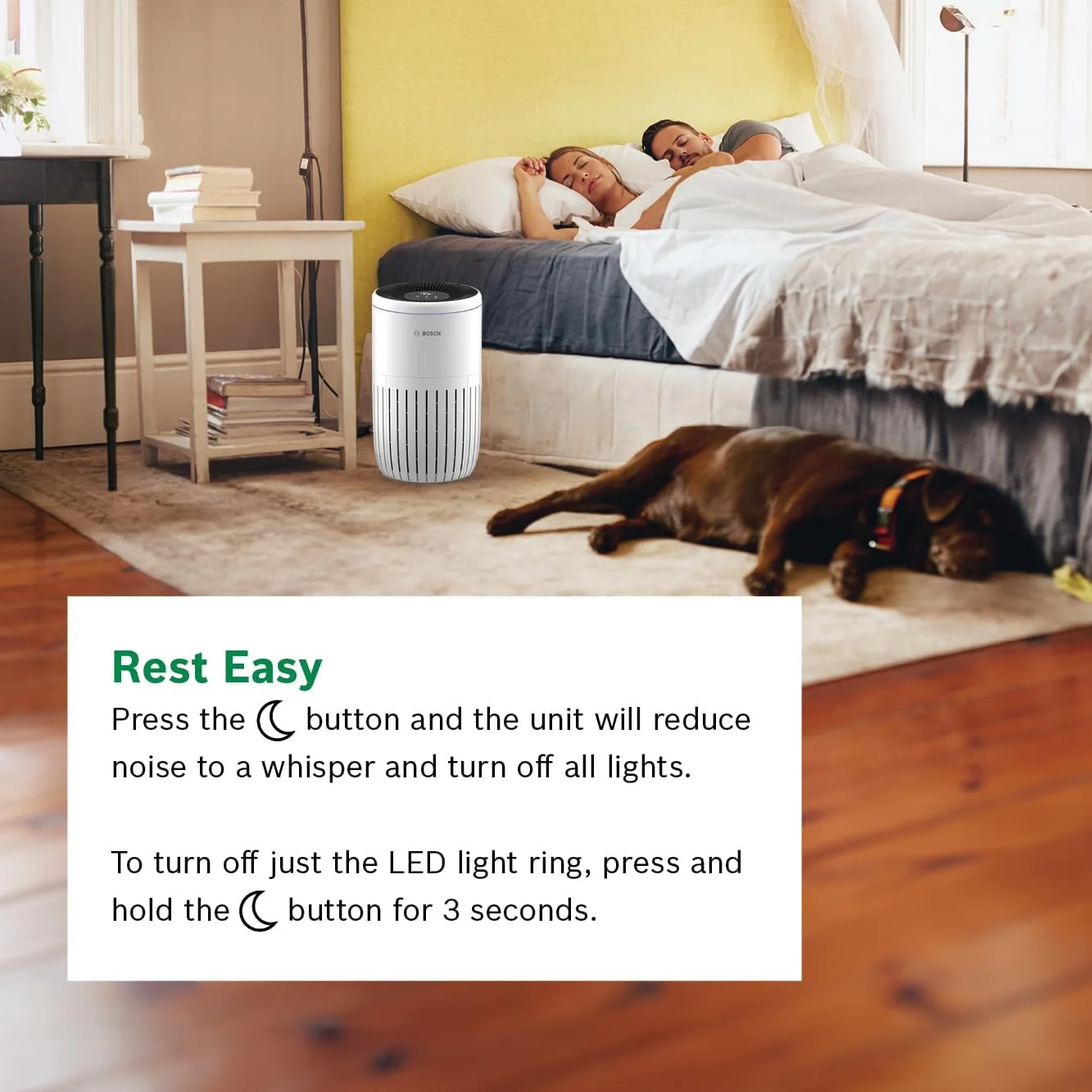 دستگاه تصفیه هوا بوش ترموتکنولوژی Air 4000 سفید رنگ دارای فیلتر HEPA با رتبه ENERGY STAR (پوشش دهی تا 125 متر مربع)