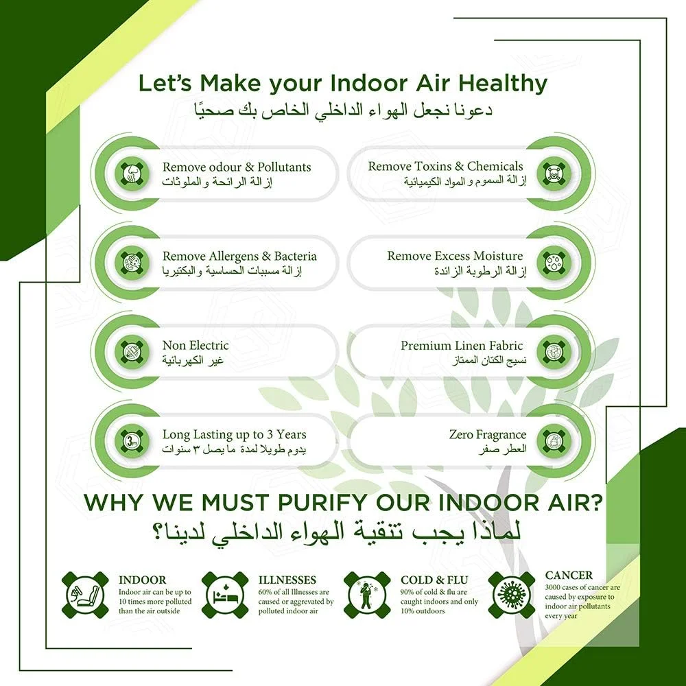 خوشبو کننده و تصفیه کننده هوای غیر برقی خودرو مدل رویال GOODAIR - سبز جنگلی