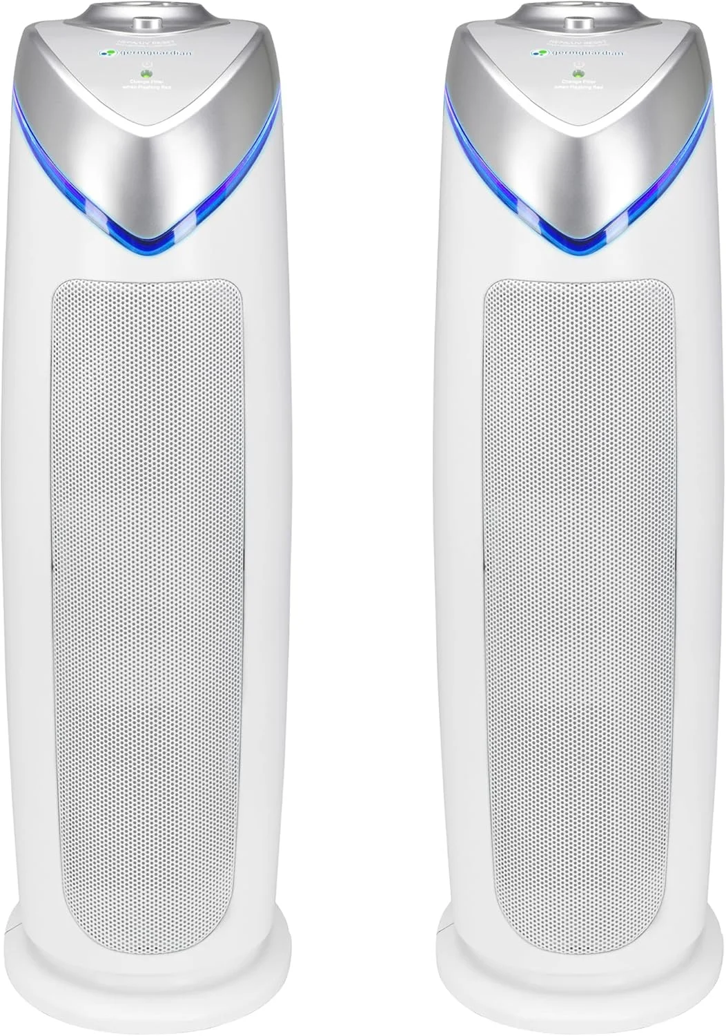 دستگاه تصفیه هوا GermGuardian با فیلتر HEPA 13، حذف 99.97% آلاینده ها، پوشش 69 متر مربع در 1 ساعت، نور UV-C به کاهش میکروب ها کمک می کند، 55 سانتی متر، بسته 2 عددی، سفید، AC4825W2PK دستگاه تصفیه هوا GermGuardian با فیلتر HEPA 13، حذف 99.97% آلاینده ها، پوشش 69 متر مربع در 1 ساعت، نور UV-C به کاهش میکروب ها کمک می کند، 55 سانتی متر، بسته 2 عددی، سفید، AC4825W2PK