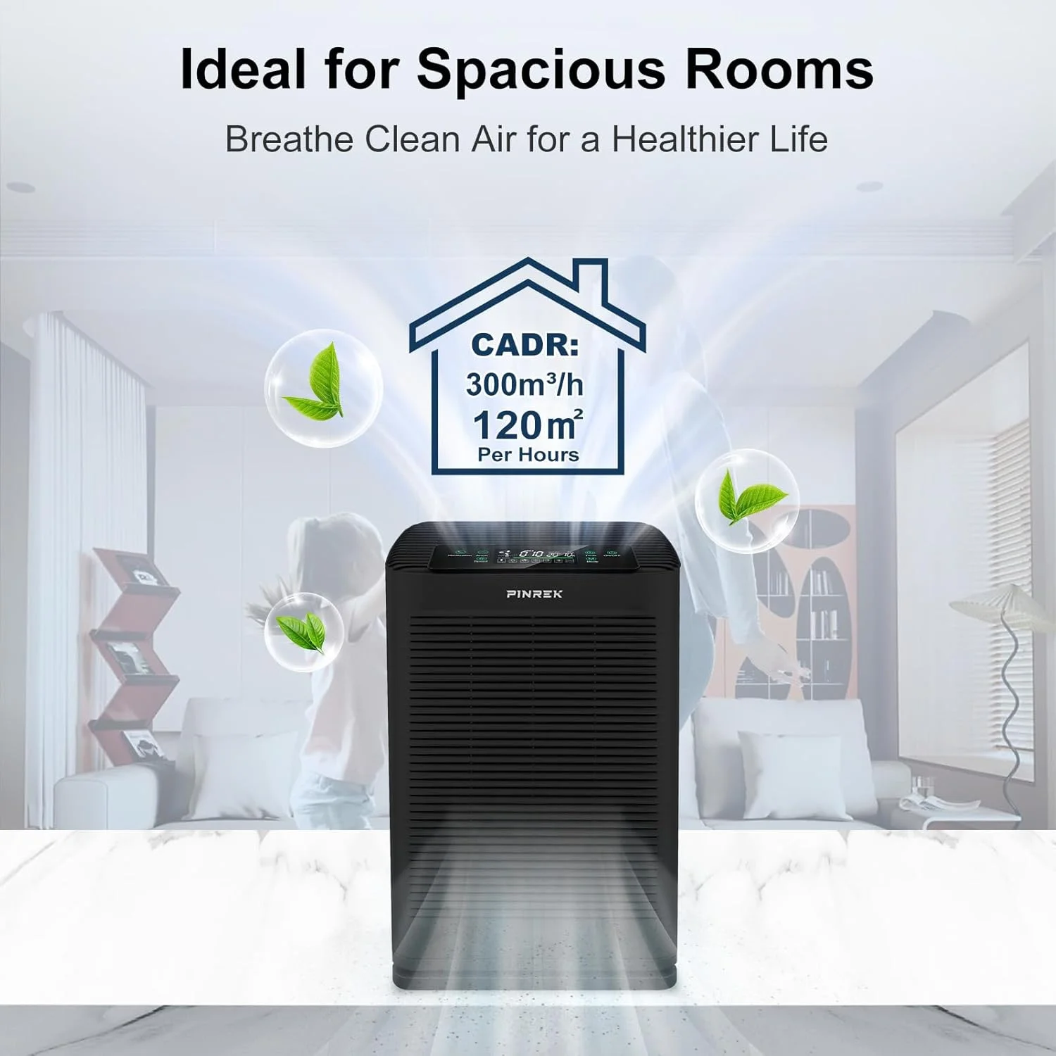 دستگاه تصفیه هوا پینرک مناسب خانه، اتاق بزرگ و دفتر کار، تا 120 متر مربع، دارای فیلتر هوای هوشمند PM2.5، حالت خواب، تایمر، حذف 99.97% گرده، آلرژی، گرد و غبار و موی حیوانات خانگی دستگاه تصفیه هوا پینرک مناسب خانه، اتاق بزرگ و دفتر کار، تا 120 متر مربع، دارای فیلتر هوای هوشمند PM2.5، حالت خواب، تایمر، حذف 99.97% گرده، آلرژی، گرد و غبار و موی حیوانات خانگی