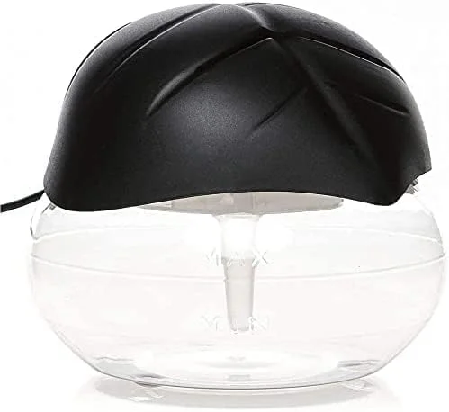 NTECH خوشبو کننده هوا، تصفیه کننده هوا و مرطوب کننده هوا برقی با طراحی برگ جدید، مناسب منزل، آشپزخانه و اتاق کار - مشکی