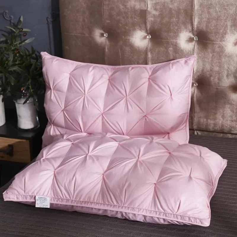 بالش مکعب روبیک دیپ اسلیپ 50x70 سانتی متر - بالش خواب پر مانند فوق العاده نرم | کیفیت هتلی، کرکی، ضد حساسیت، ارگونومیک و تنفسی | کوسن خواب لوکس و هدیه دکوراسیون منزل (صورتی پودری)