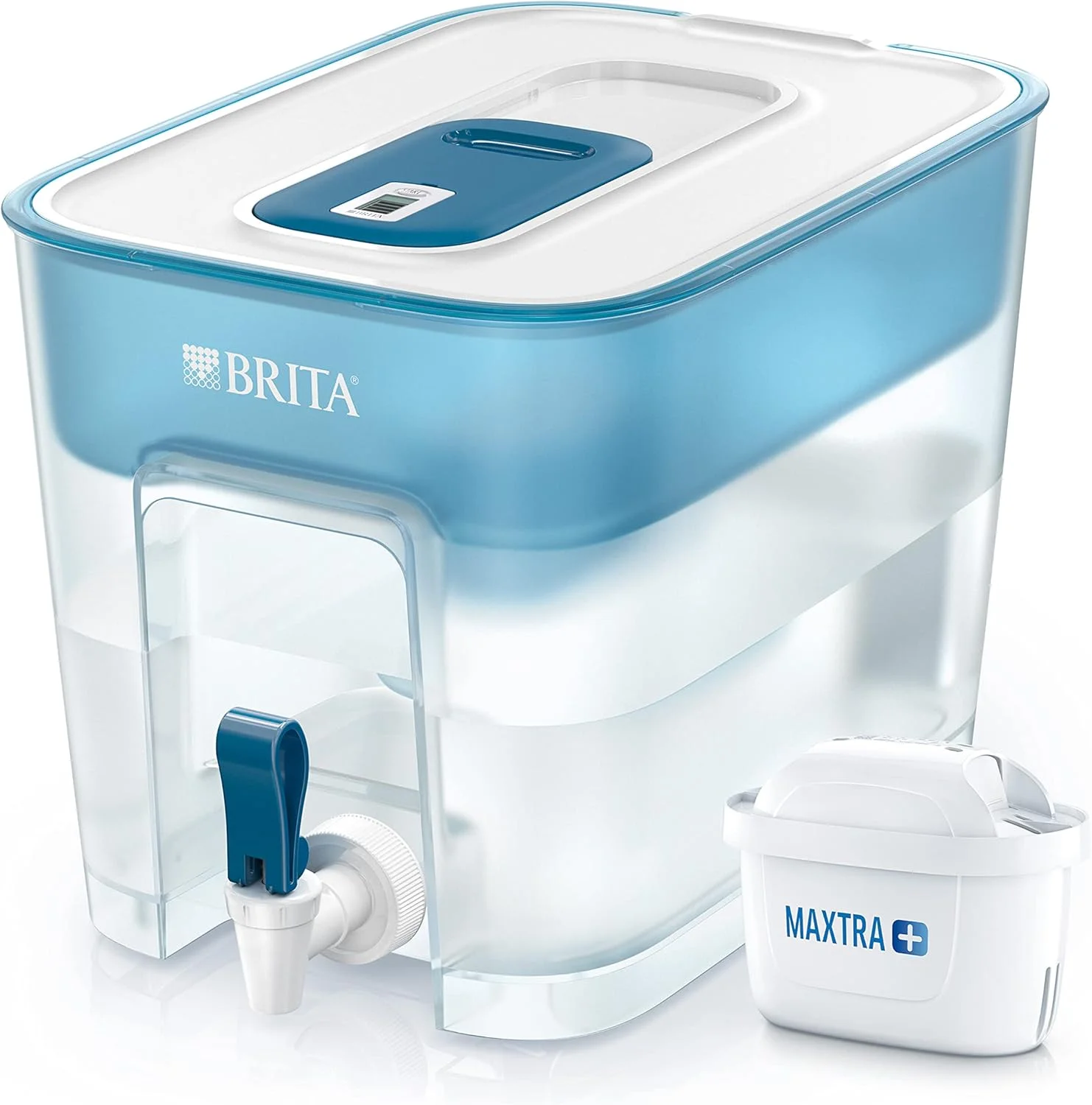 مخزن فیلتر آب یخچال BRITA Flow XXL برای کاهش کلر، رسوب آهک و ناخالصی ها، 8.2 لیتر - آبی