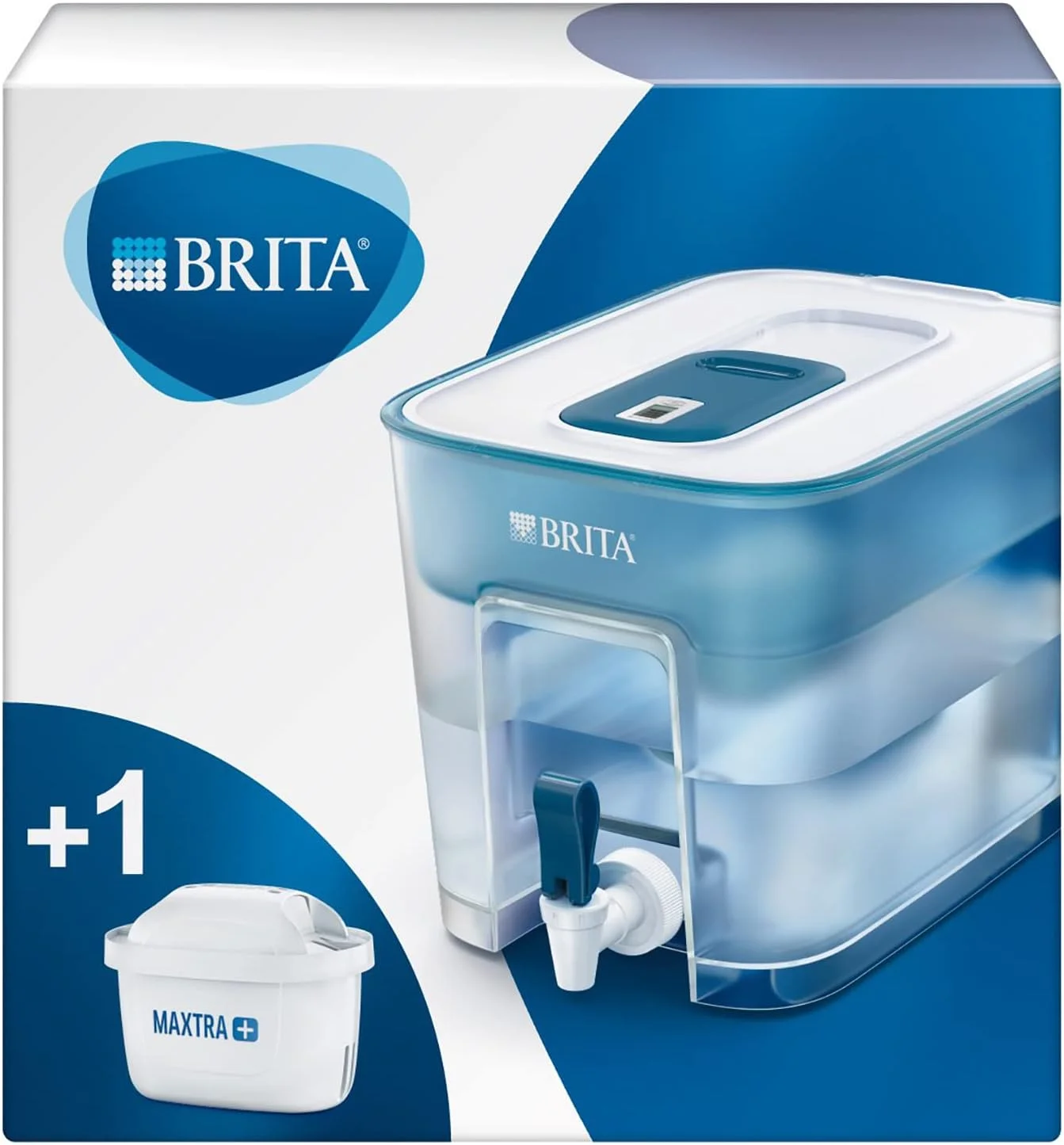 مخزن فیلتر آب یخچال BRITA Flow XXL برای کاهش کلر، رسوب آهک و ناخالصی ها، 8.2 لیتر - آبی