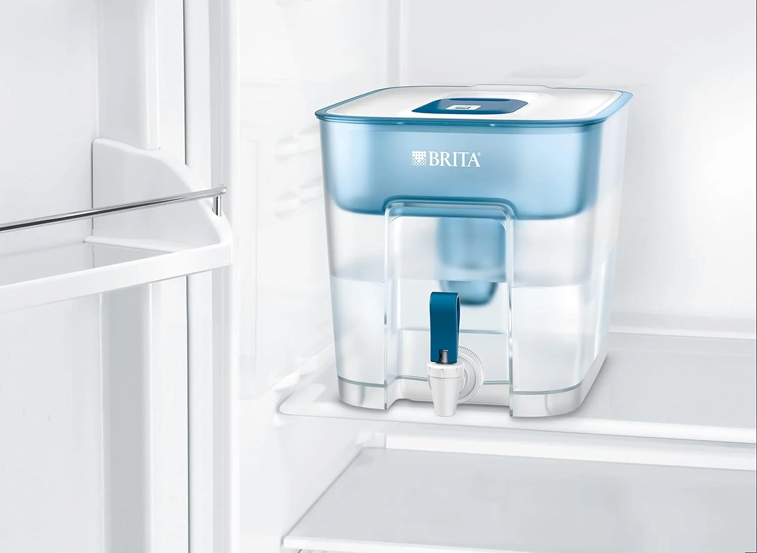مخزن فیلتر آب یخچال BRITA Flow XXL برای کاهش کلر، رسوب آهک و ناخالصی ها، 8.2 لیتر - آبی