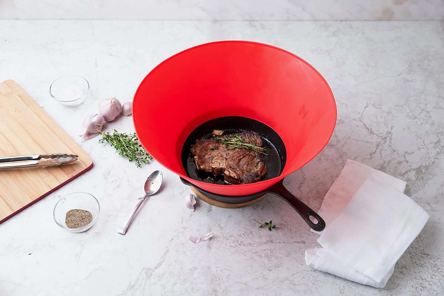 محافظ پاشش روغن سرخ کردنی Frywall 10 (متوسط) - قرمز