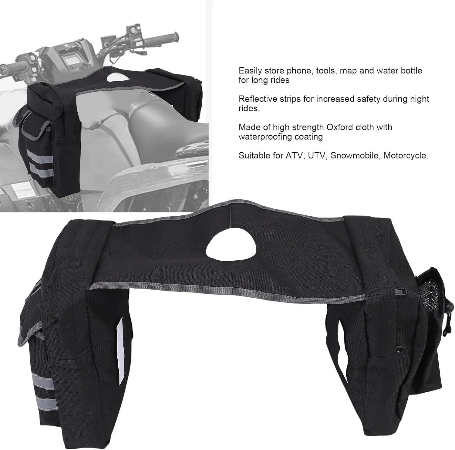 کیف باک ای تی وی Fabater، کیف های ضد آب روی باک، کیف زین چند محفظه ای با نوارهای بازتابنده، کیف نگهداری بار جهانی برای یو تی وی، اسنوموبیل، موتورسیکلت، ای تی وی، مشکی کیف باک ای تی وی Fabater، کیف های ضد آب روی باک، کیف زین چند محفظه ای با نوارهای بازتابنده، کیف نگهداری بار جهانی برای یو تی وی، اسنوموبیل، موتورسیکلت، ای تی وی، مشکی