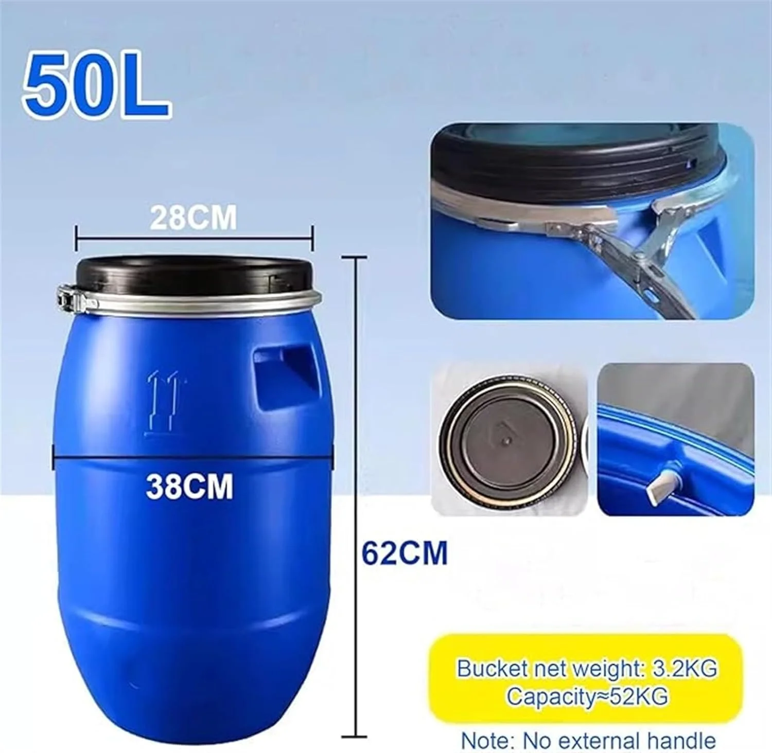 مخزن بزرگ پلاستیکی ذخیره آب IJHGH با ظرفیت 60/100/120/160/200 لیتر، مناسب برای کمپینگ و پیاده‌روی، مخزن آب چند منظوره