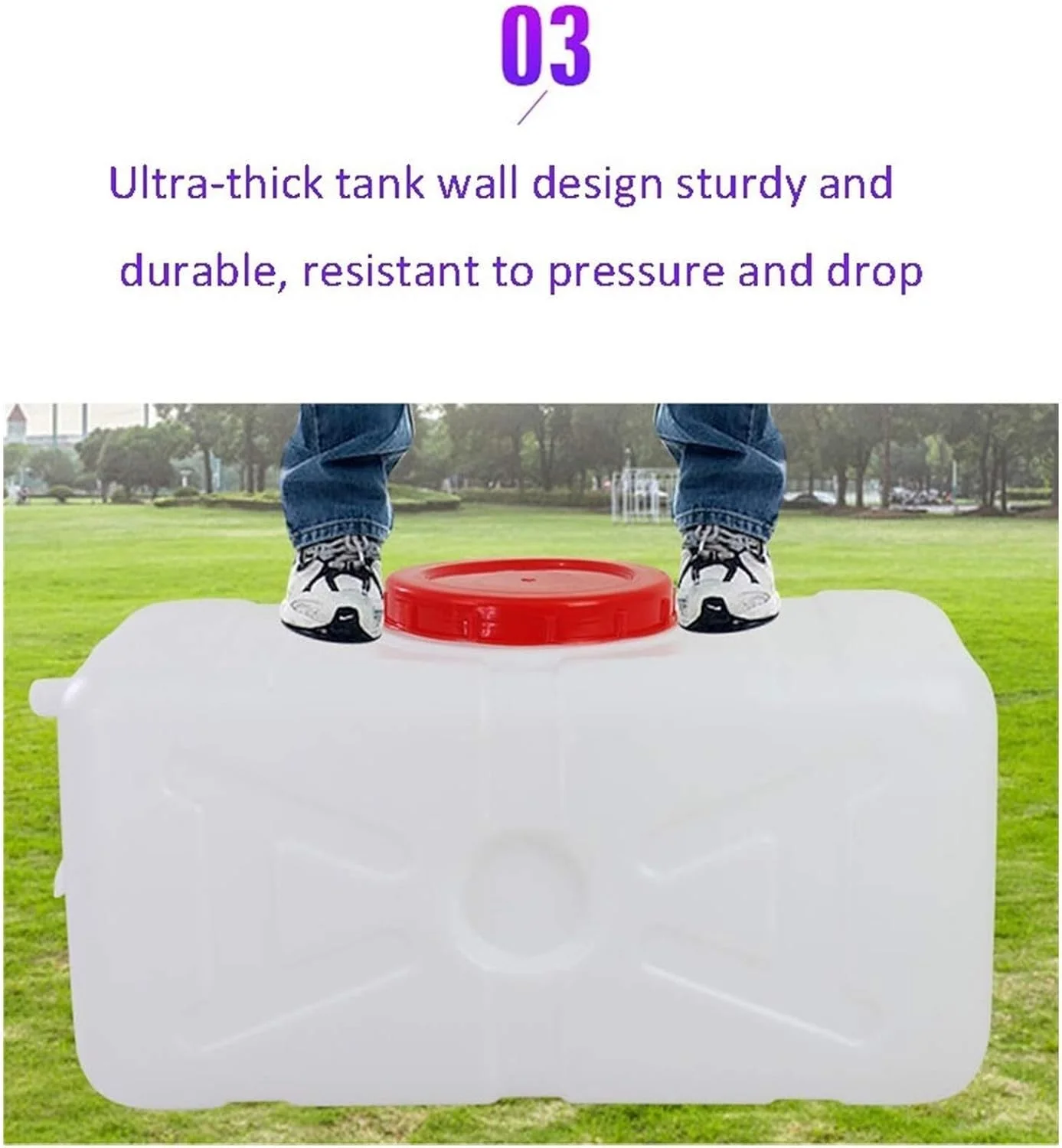 مخزن آب پلاستیکی درجه مواد غذایی خانگی در اندازه های 50، 96 و 150 لیتری، مخزن ضخیم مستطیلی افقی بزرگ، وان آب، مخزن ذخیره سازی با ظرفیت زیاد مناسب فضای باز مخزن آب پلاستیکی درجه مواد غذایی خانگی در اندازه های 50، 96 و 150 لیتری، مخزن ضخیم مستطیلی افقی بزرگ، وان آب، مخزن ذخیره سازی با ظرفیت زیاد مناسب فضای باز