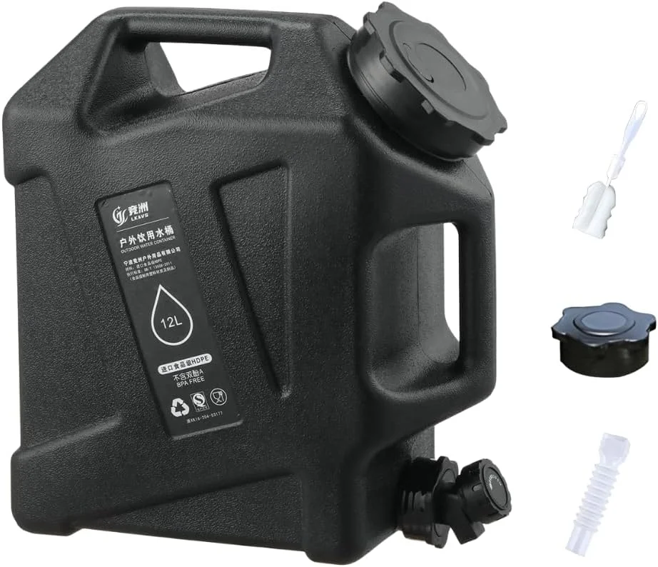مخزن آب HiGropcore با شیر - گالن 10/9 لیتری / 12 لیتری، قمقمه آب قابل حمل برای کمپینگ، مخزن آب اضطراری بدون BPA برای کمپ، پیاده روی در فضای باز