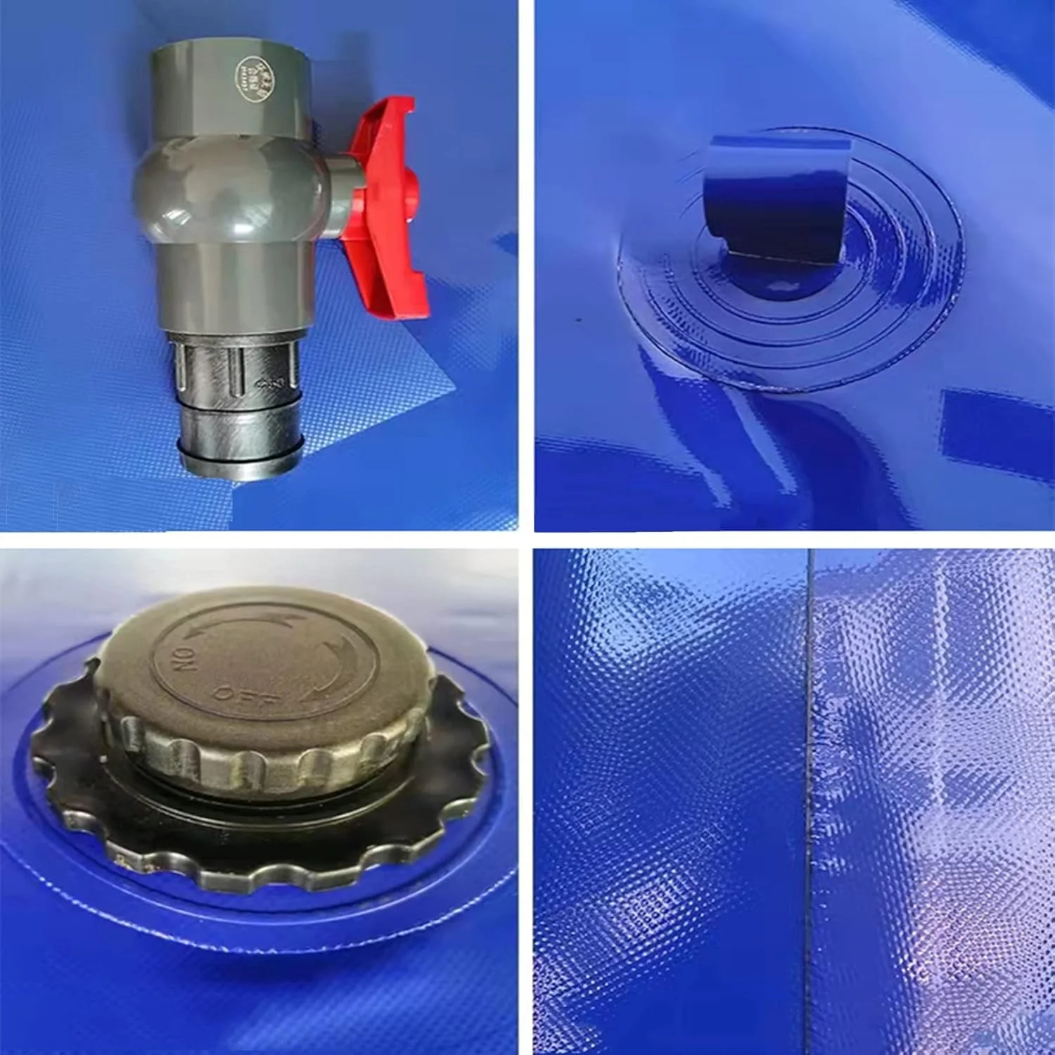 مخزن آب با ظرفیت بالا برای فضای باز LFFH، مخزن ذخیره آب اضطراری قابل حمل، مناسب برای حمل و نقل منبع آب، آبیاری کشاورزی، جمع آوری و ذخیره آب (500 لیتر) WMEIE