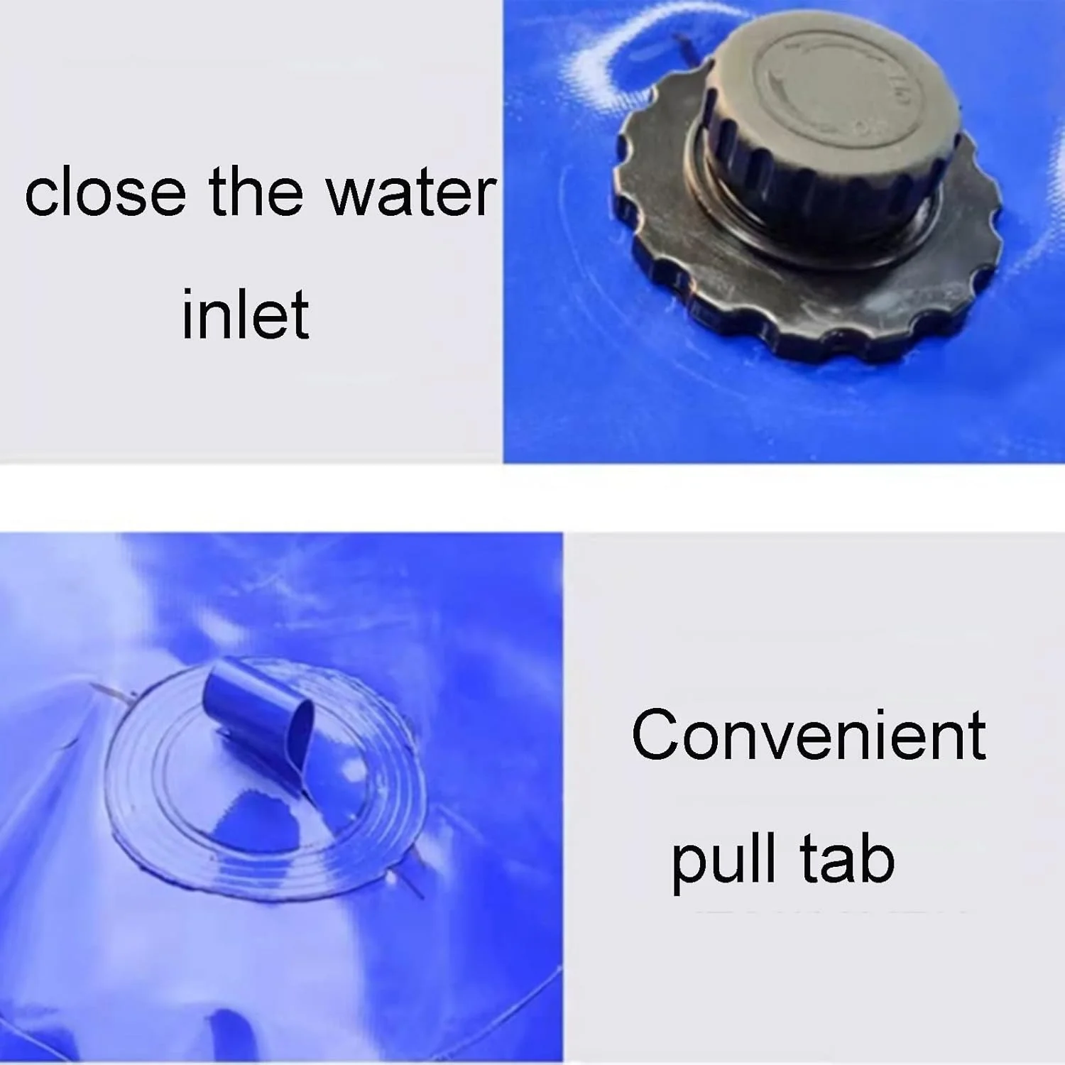 مخزن آب با ظرفیت بالا برای فضای باز LFFH، مخزن ذخیره آب اضطراری قابل حمل، مناسب برای حمل و نقل منبع آب، آبیاری کشاورزی، جمع آوری و ذخیره آب (500 لیتر) WMEIE