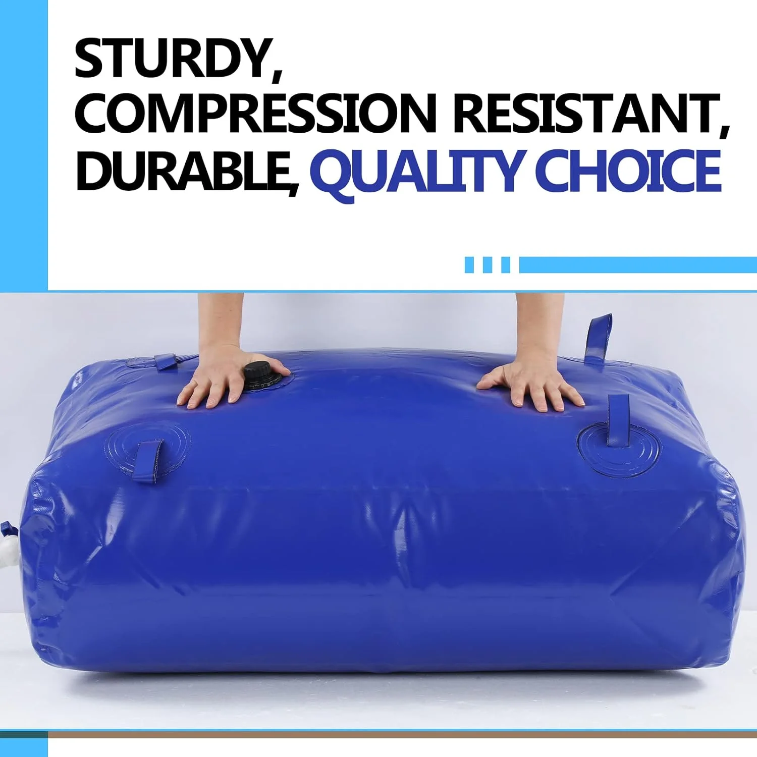 مخزن آب تاشو با ظرفیت بزرگ کینگدر، مناسب برای ذخیره سازی آب اضطراری، مقاوم در برابر خشکی، حفاظت در برابر آتش سوزی و آبیاری کشاورزی (110 لیتر)