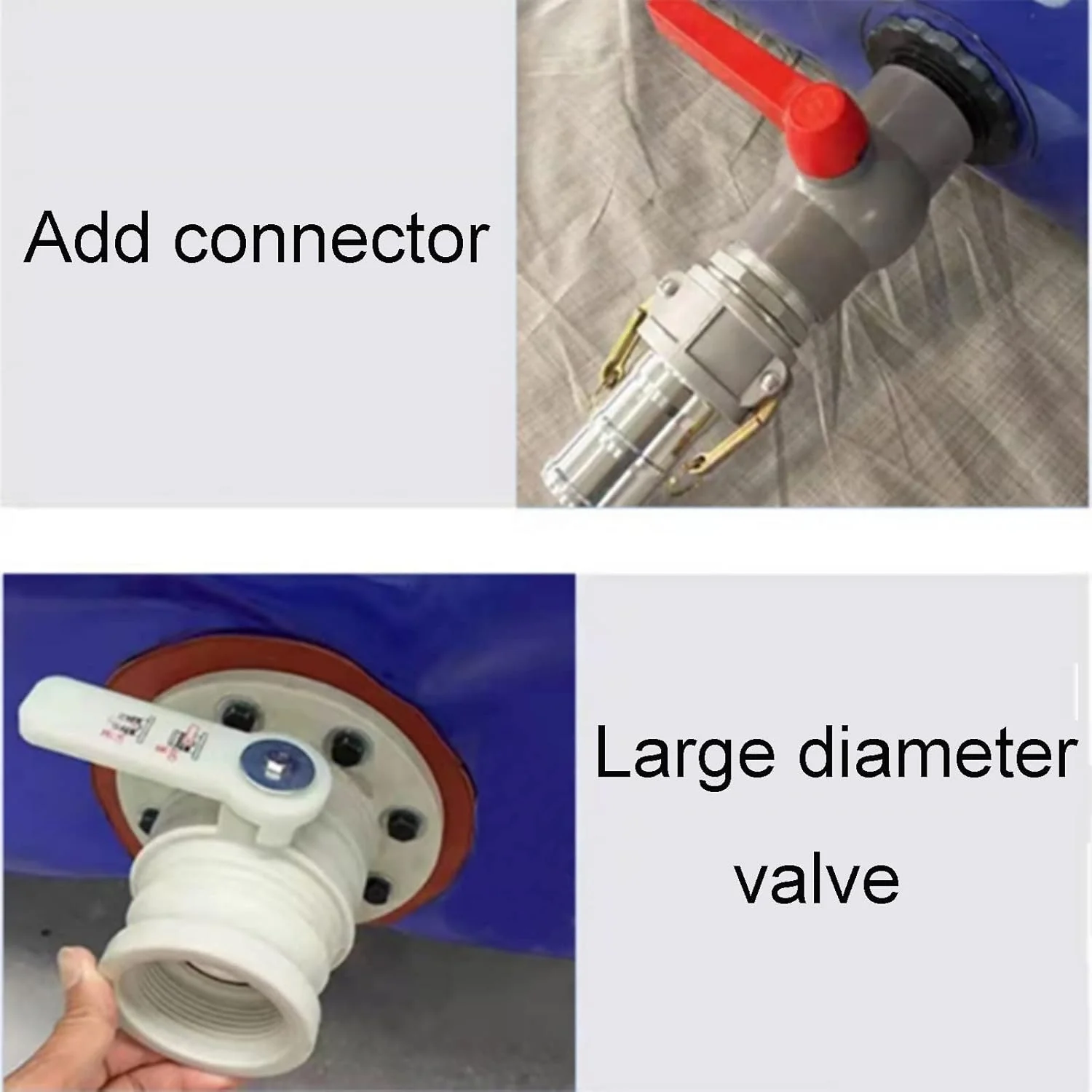 مخزن آب با ظرفیت بالا برای فضای باز LFFH، مخزن ذخیره آب اضطراری قابل حمل، مناسب برای حمل و نقل منبع آب، آبیاری کشاورزی، جمع آوری و ذخیره آب (500 لیتر) WMEIE