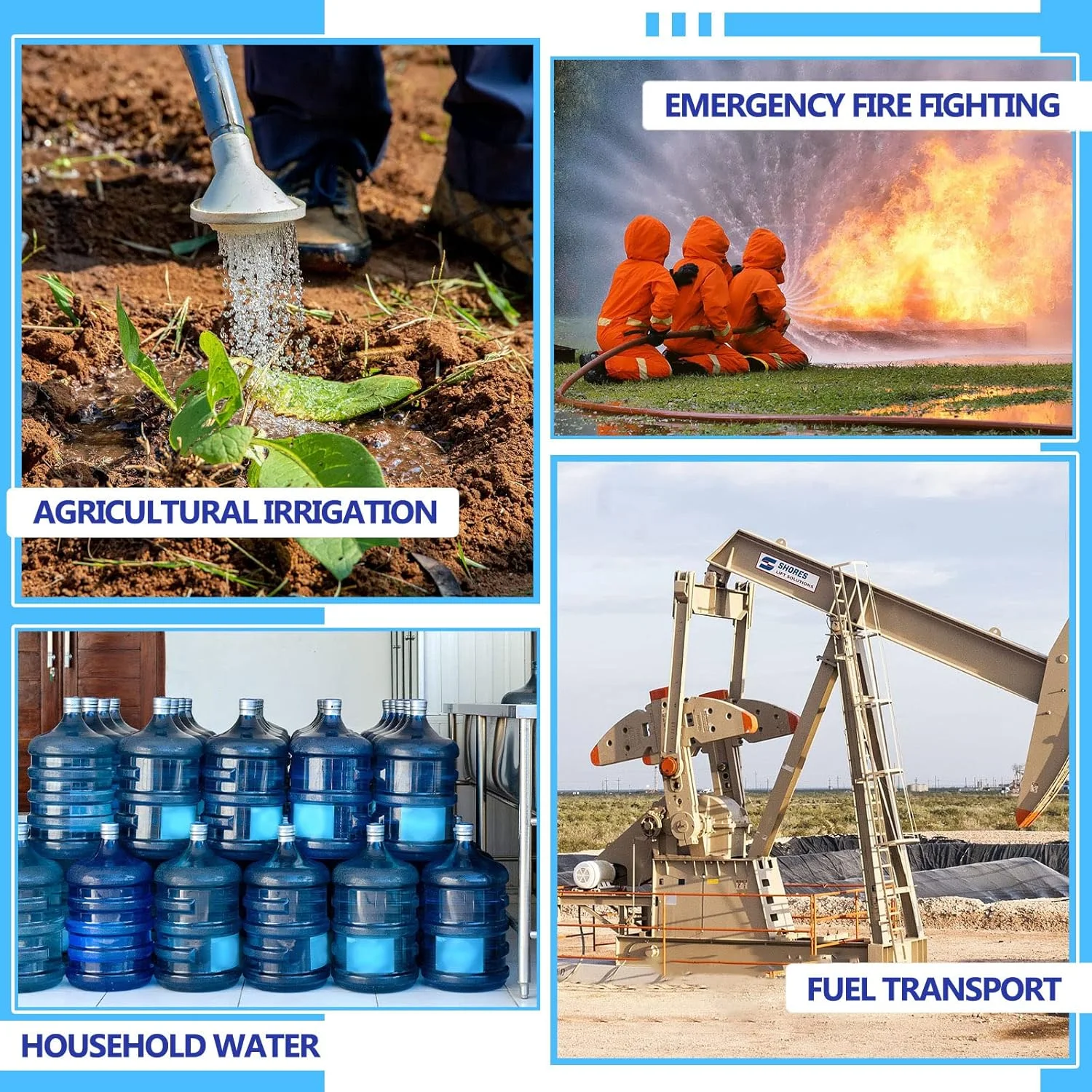 مخزن آب تاشو با ظرفیت بزرگ کینگدر، مناسب برای ذخیره سازی آب اضطراری، مقاوم در برابر خشکی، حفاظت در برابر آتش سوزی و آبیاری کشاورزی (110 لیتر)