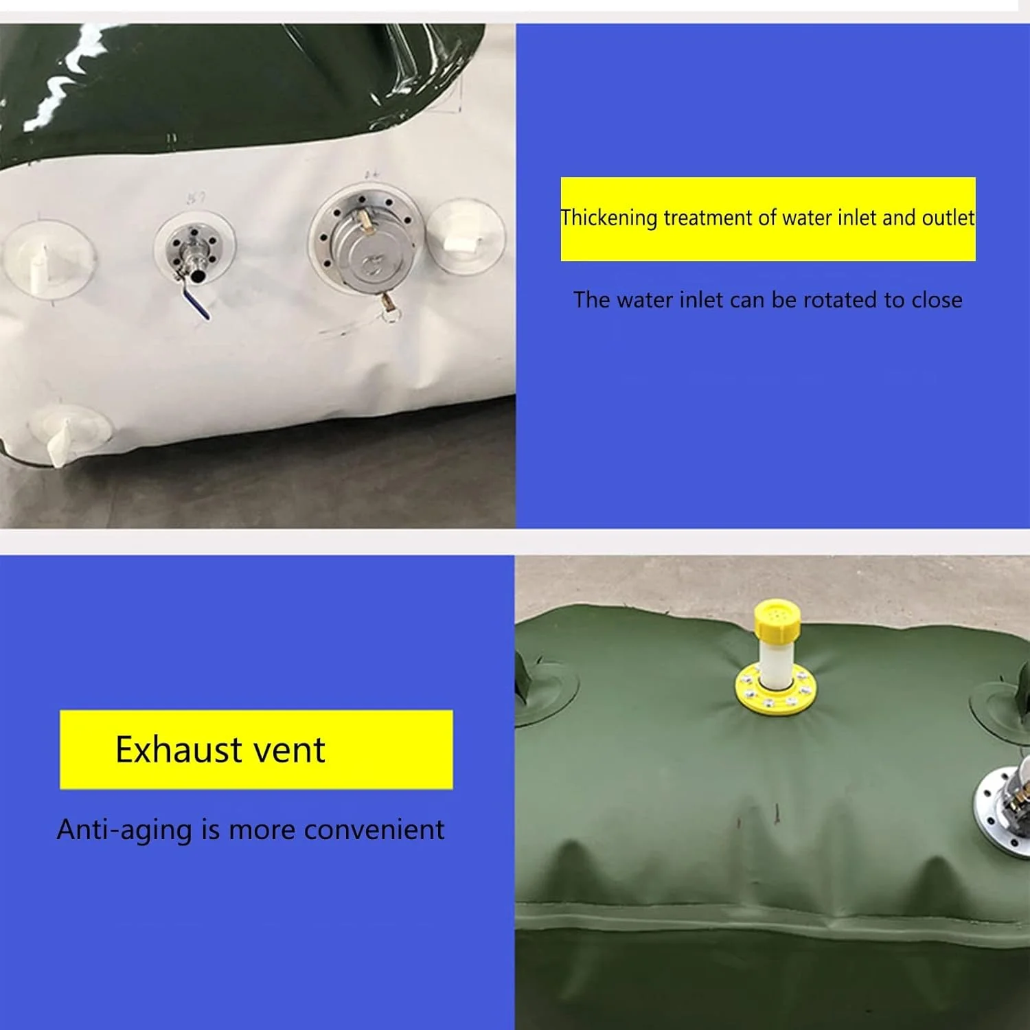 کیسه آب با ظرفیت بالا LFFH، تانک تاشو کیسه آب، مناسب برای حمل و نقل منبع آب، آبیاری کشاورزی، جمع آوری و ذخیره آب (110 لیتر) WMEIE