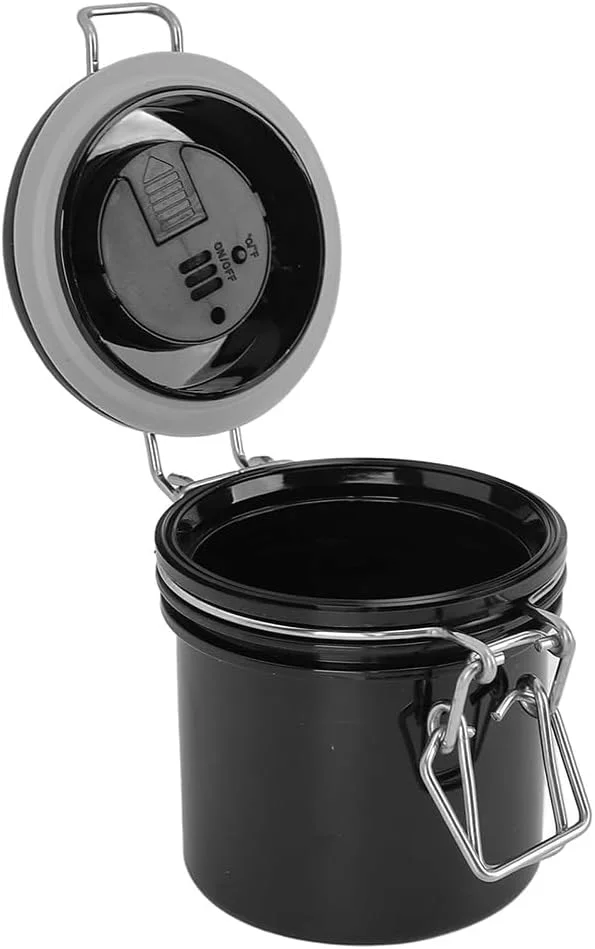 مخزن نگهداری چسب مژه Namvo با دماسنج و رطوبت سنج، افزایش طول عمر چسب، محافظت با مهر و موم، نظارت بر دما و رطوبت، محفظه چسب مهر و موم شده (سفید)