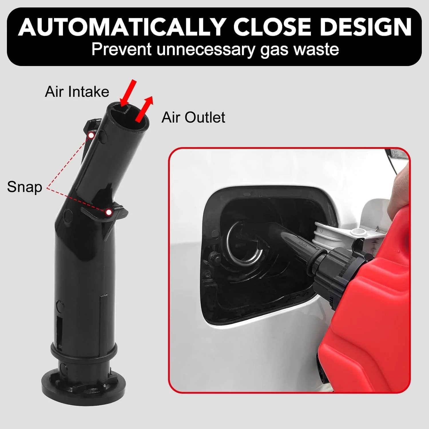 مخزن برای آب/بنزین/گازوئیل به همراه براکت نصب - مخزن پشتیبان اضطراری برای خودرو، موتورسیکلت، UTV، SUV، ATV، وسایل نقلیه آفرود - 20 لیتر / 5.28 گالن - قرمز