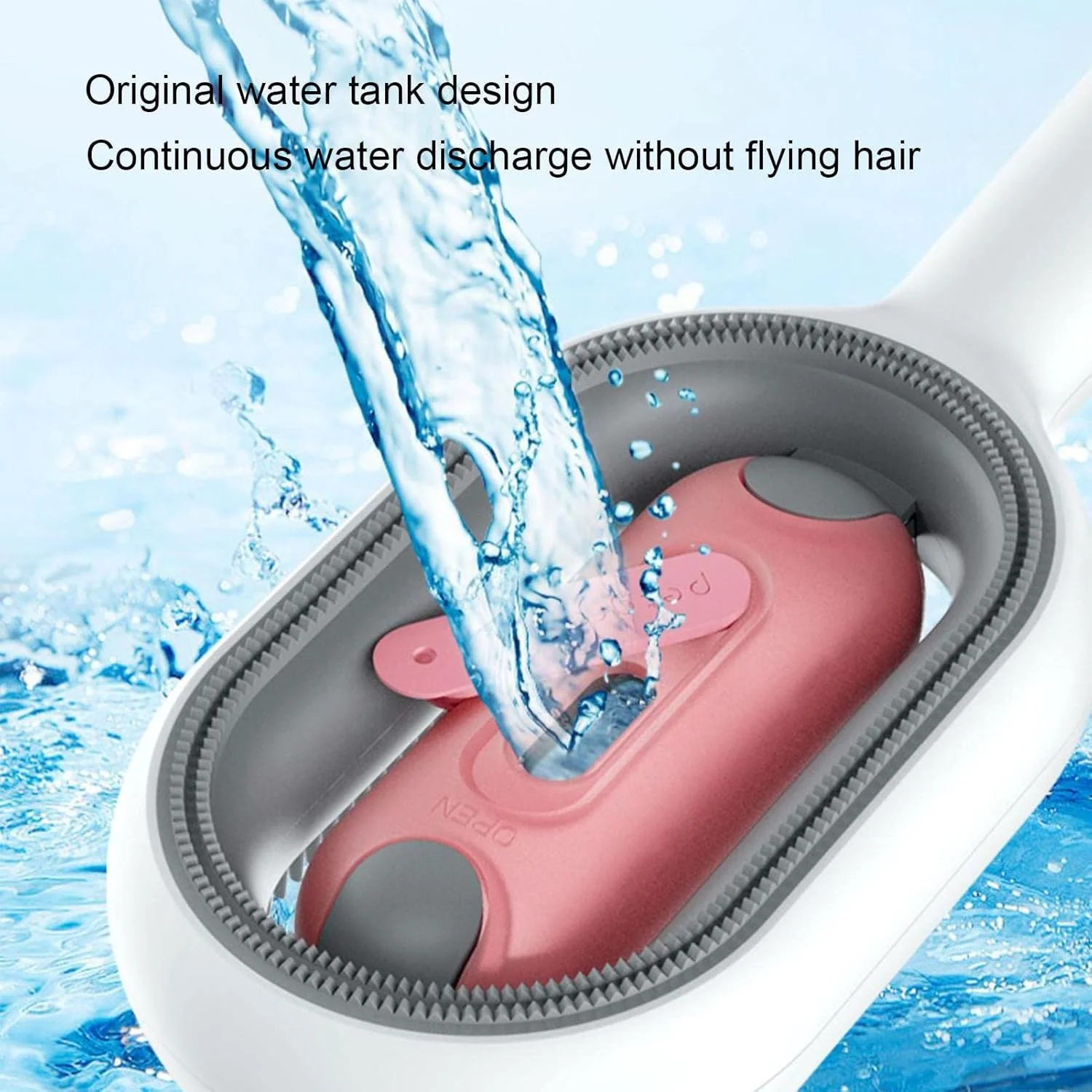 از بین برنده گره موی حیوانات خانگی، 4 در 1 - برس چند منظوره دو طرفه برای سگ ها با مخزن آب