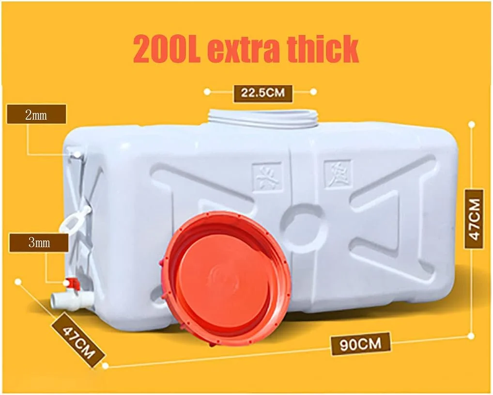 مخزن آب 100 لیتری قابل حمل برای کمپینگ، پیادهروی و مسافرت، با شیر و دستگیره (200 لیتر) مخزن آب 100 لیتری قابل حمل برای کمپینگ، پیادهروی و مسافرت، با شیر و دستگیره (200 لیتر)