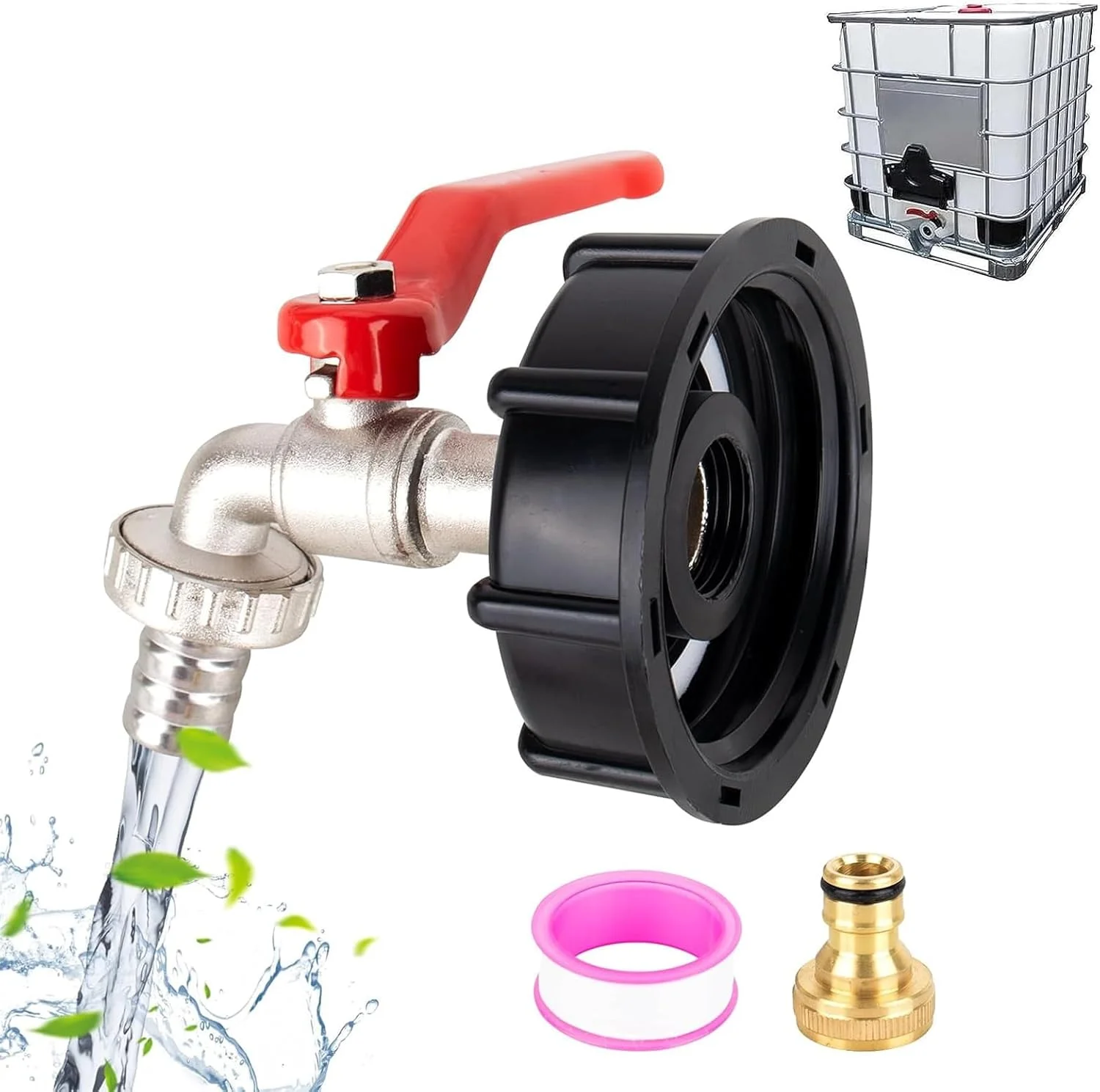 اتصالات تانکر IBC برنجی ضد نشت XCDMJ 1/2 اینچ، آداپتور تانکر IBC، شیر تانکر IBC برای تانکر ذخیره آب S60x6، شیر آب، اتصال شلنگ باغ، قطعات اتصالات جایگزین شیر اتصالات تانکر IBC برنجی ضد نشت XCDMJ 1/2 اینچ، آداپتور تانکر IBC، شیر تانکر IBC برای تانکر ذخیره آب S60x6، شیر آب، اتصال شلنگ باغ، قطعات اتصالات جایگزین شیر