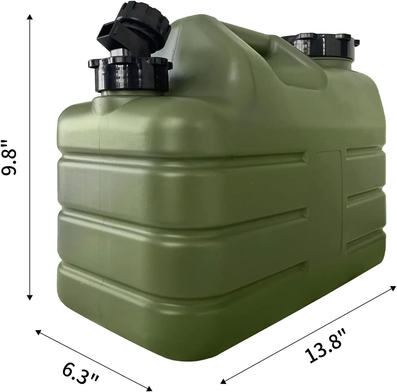 ظرف آب 3 گالنی با شیر، قمقمه آب کمپینگ قابل حمل، مخزن ذخیره آب بدون BPA برای کمپینگ، خودرو، ماشین، پیاده روی در فضای باز، پیک نیک، مواقع اضطراری