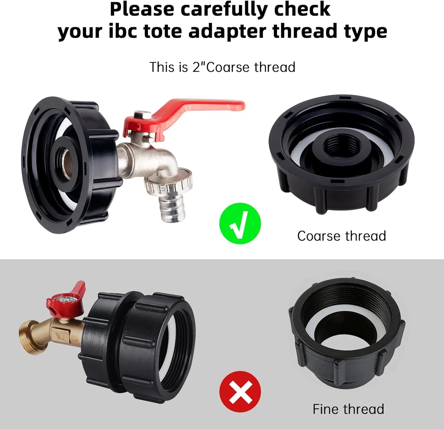 اتصالات تانکر IBC برنجی ضد نشت XCDMJ 1/2 اینچ، آداپتور تانکر IBC، شیر تانکر IBC برای تانکر ذخیره آب S60x6، شیر آب، اتصال شلنگ باغ، قطعات اتصالات جایگزین شیر