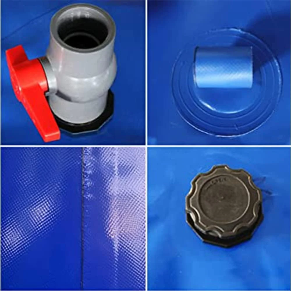 مخزن آب تاشو قابل حمل ZCBYBT با شیر آب، مناسب برای مقاومت در برابر خشکسالی و جمع آوری آب باران، 1 * 0.8 * 0.5 متر: 400 لیتر