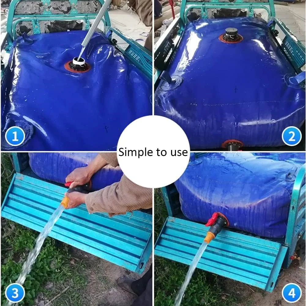 مخزن آب تاشو قابل حمل ZCBYBT با شیر آب، مناسب برای مقاومت در برابر خشکسالی و جمع آوری آب باران، 1 * 0.8 * 0.5 متر: 400 لیتر