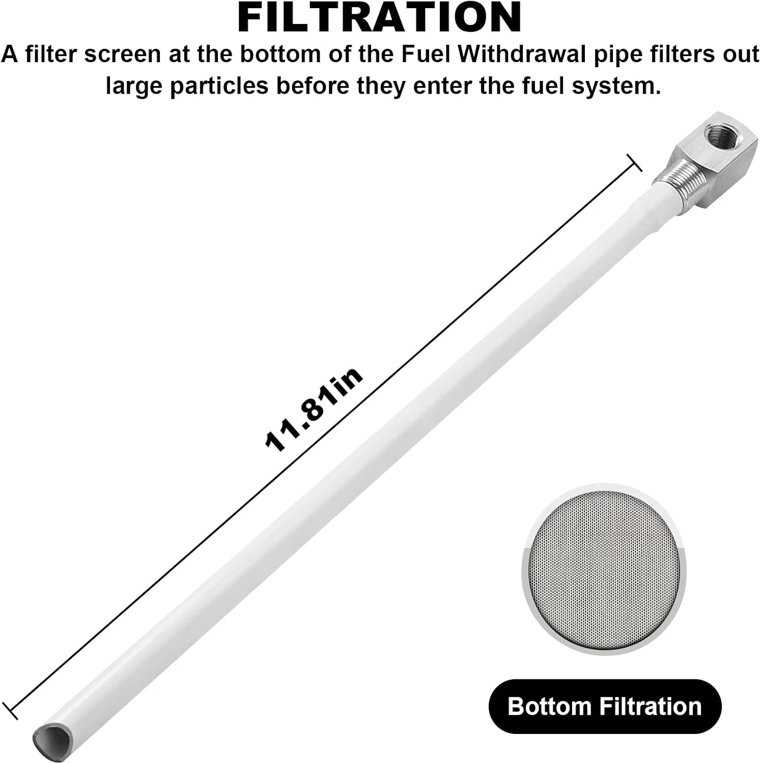 لوله برداشت سوخت مخزن 7-0948، طول 12 اینچ، استاندارد، جهانی، لوله مخزن گاز قایق، لوله سوخت پلی اتیلن سخت قابل تنظیم با صافی لوله برداشت سوخت مخزن 7-0948، طول 12 اینچ، استاندارد، جهانی، لوله مخزن گاز قایق، لوله سوخت پلی اتیلن سخت قابل تنظیم با صافی