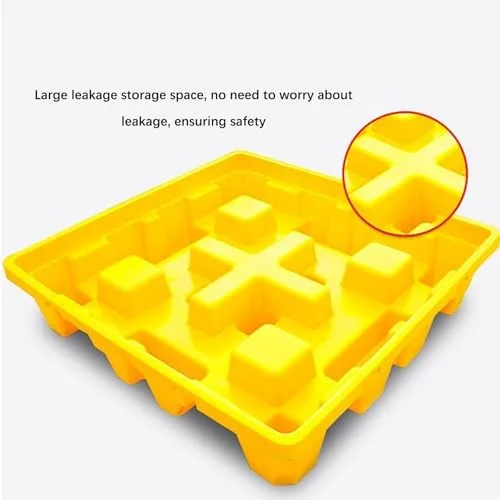 پالت نگهداری و مهار نشت بشکه، سینی پلی اتیلنی ضد نشت و ماژولار برای جلوگیری از نشت روغن و مواد شیمیایی در انبارها، کارخانه ها و گاراژها