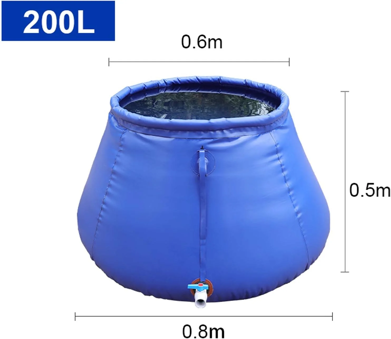 مخزن آب تاشو با شیر، مثانه آب مقاوم در برابر سایش و فشار PVC، مخزن ذخیره آب خانگی با ظرفیت بزرگ، مخزن نرم در فضای باز، 3000 لیتر مخزن آب تاشو با شیر، مثانه آب مقاوم در برابر سایش و فشار PVC، مخزن ذخیره آب خانگی با ظرفیت بزرگ، مخزن نرم در فضای باز، 3000 لیتر